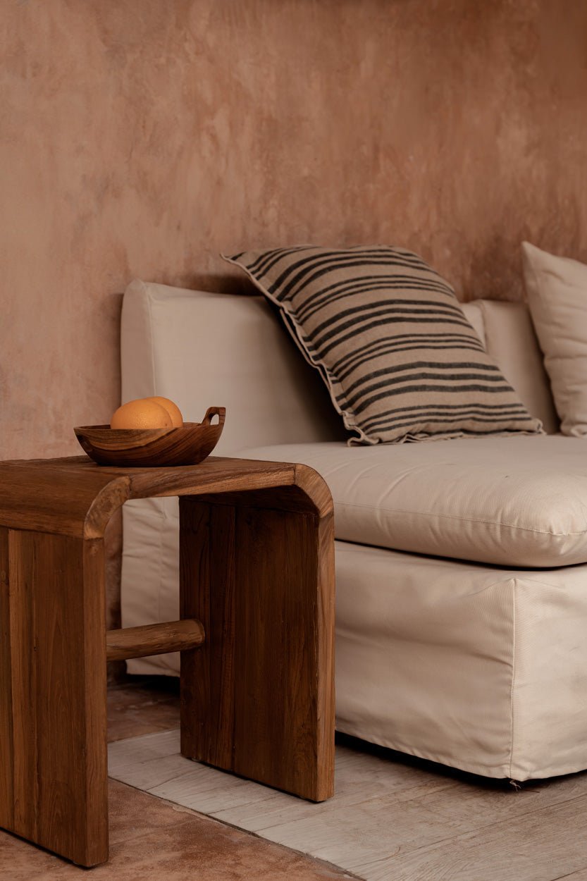 The Nordic Stripe Cushion Cover - Natural Black - 50x50 - Bambuá