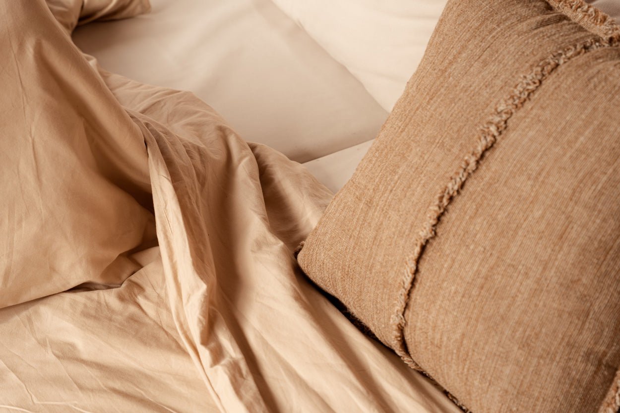 The Sahara Fringe Cushion Cover - Natural Brown - 50x50 - Bambuá