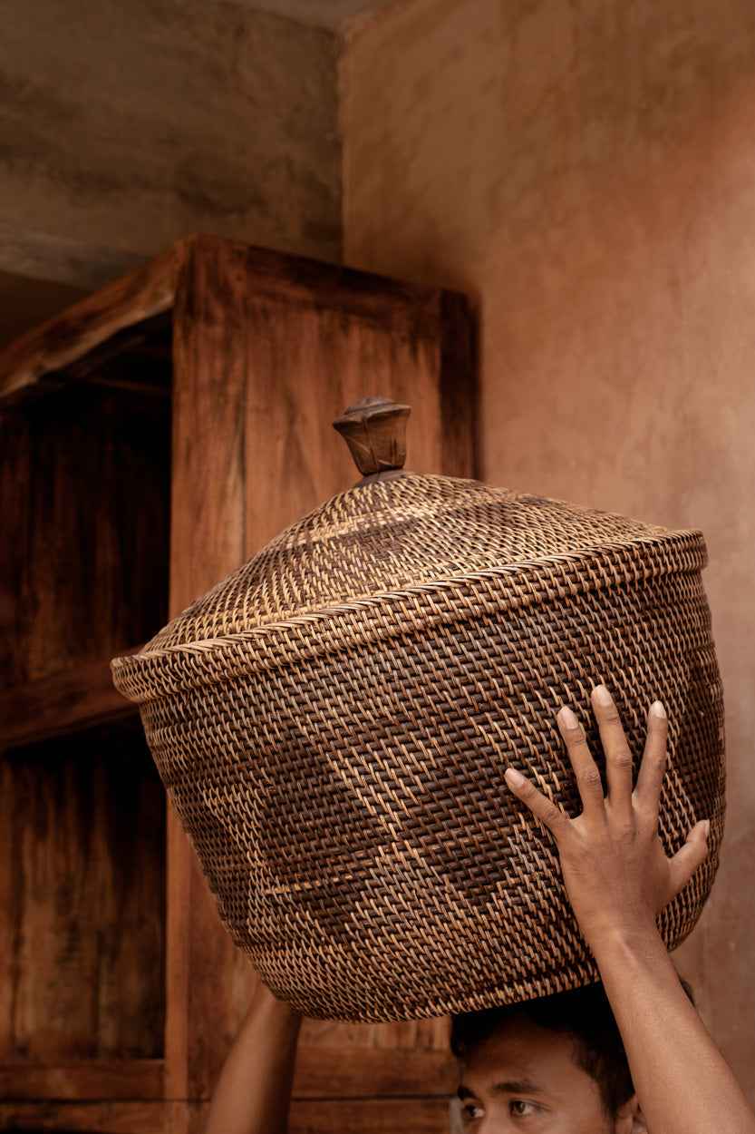 The Storage Crown Basket - Natural Brown - Bambuá