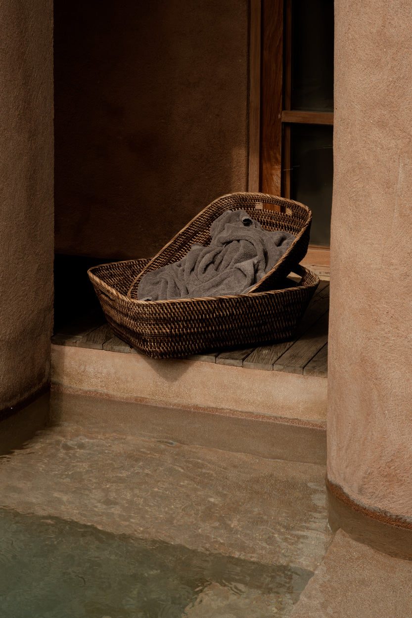 The Hannah Laundry Basket Natural Brown M