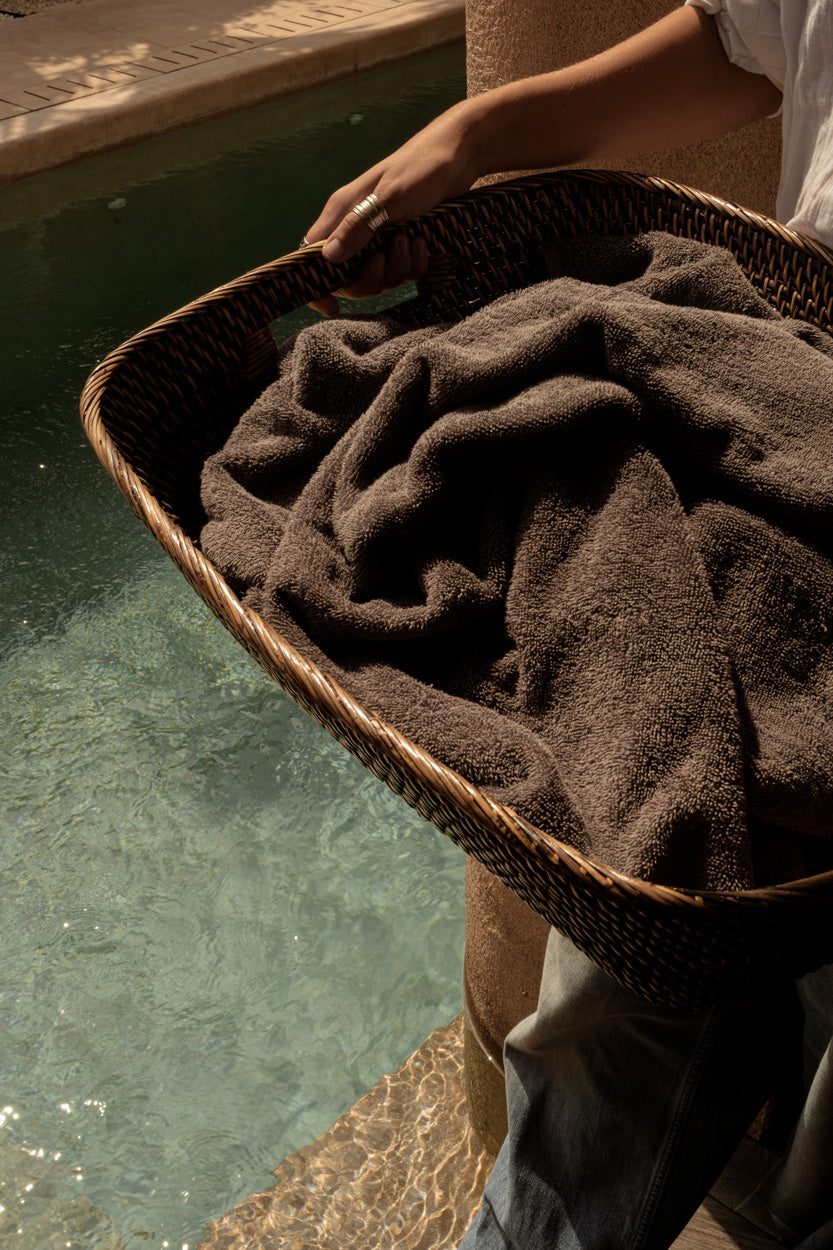 The Hannah Laundry Basket Natural Brown M