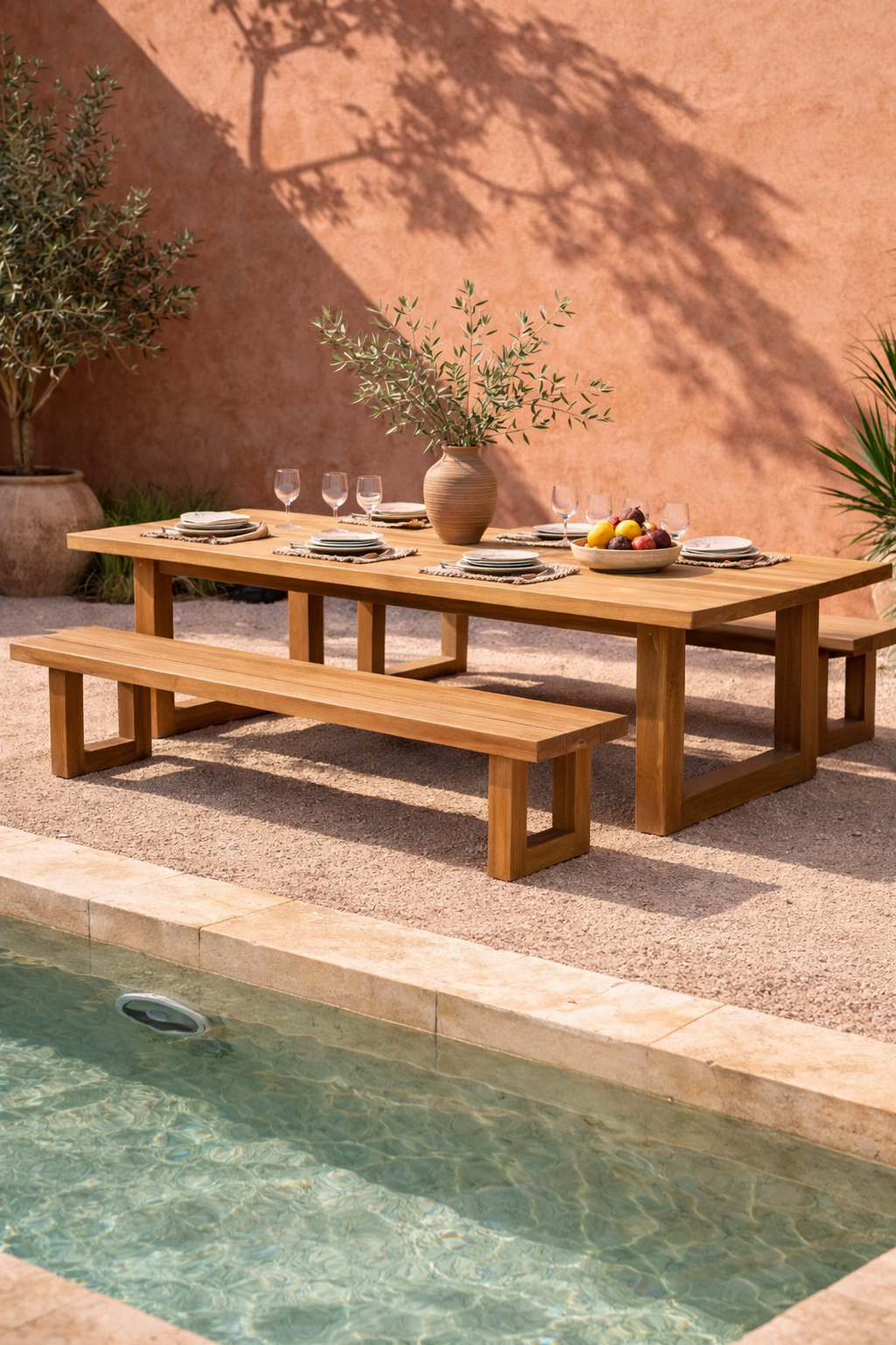 The Bench With Square Foot - Natural - 220