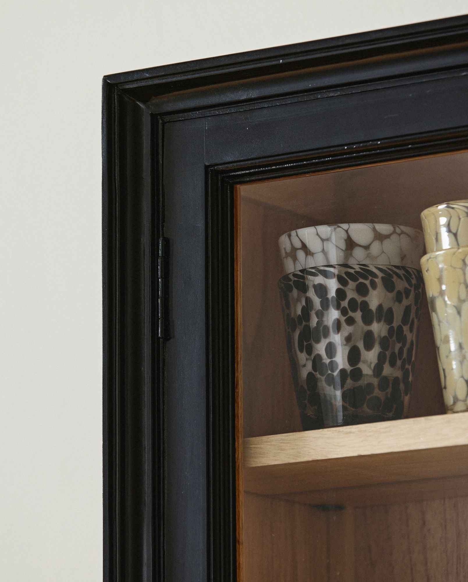 Nordal VIVA Wall Cabinet – 2 Doors, Black Gmelina Wood