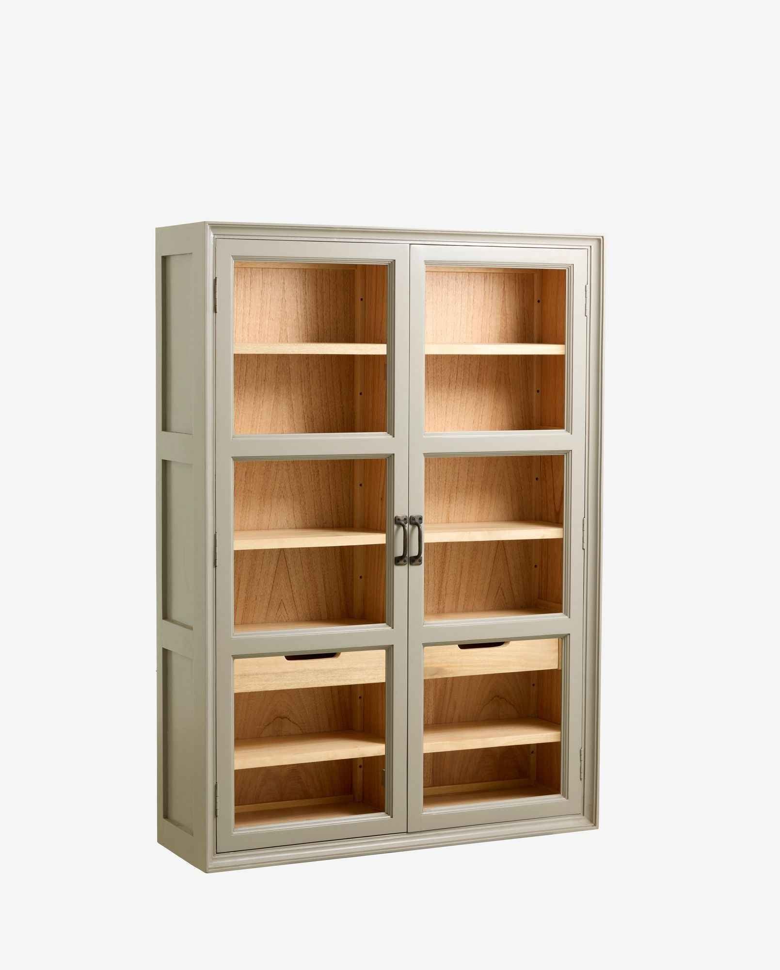 Nordal VIVA Wall Cabinet – 2 Doors, Grey Gmelina Wood