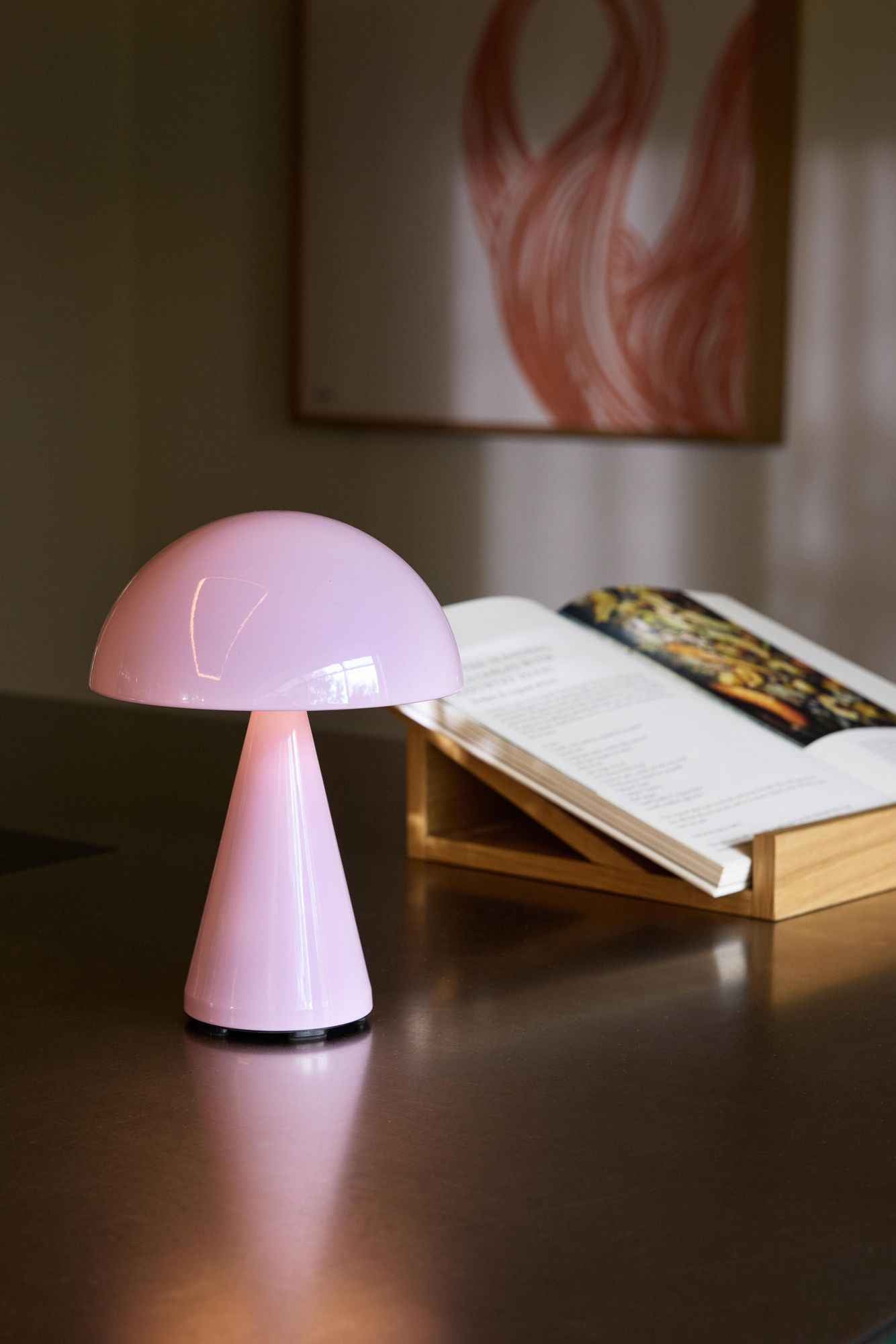 Hübsch Mush Portable Lamp Light Pink