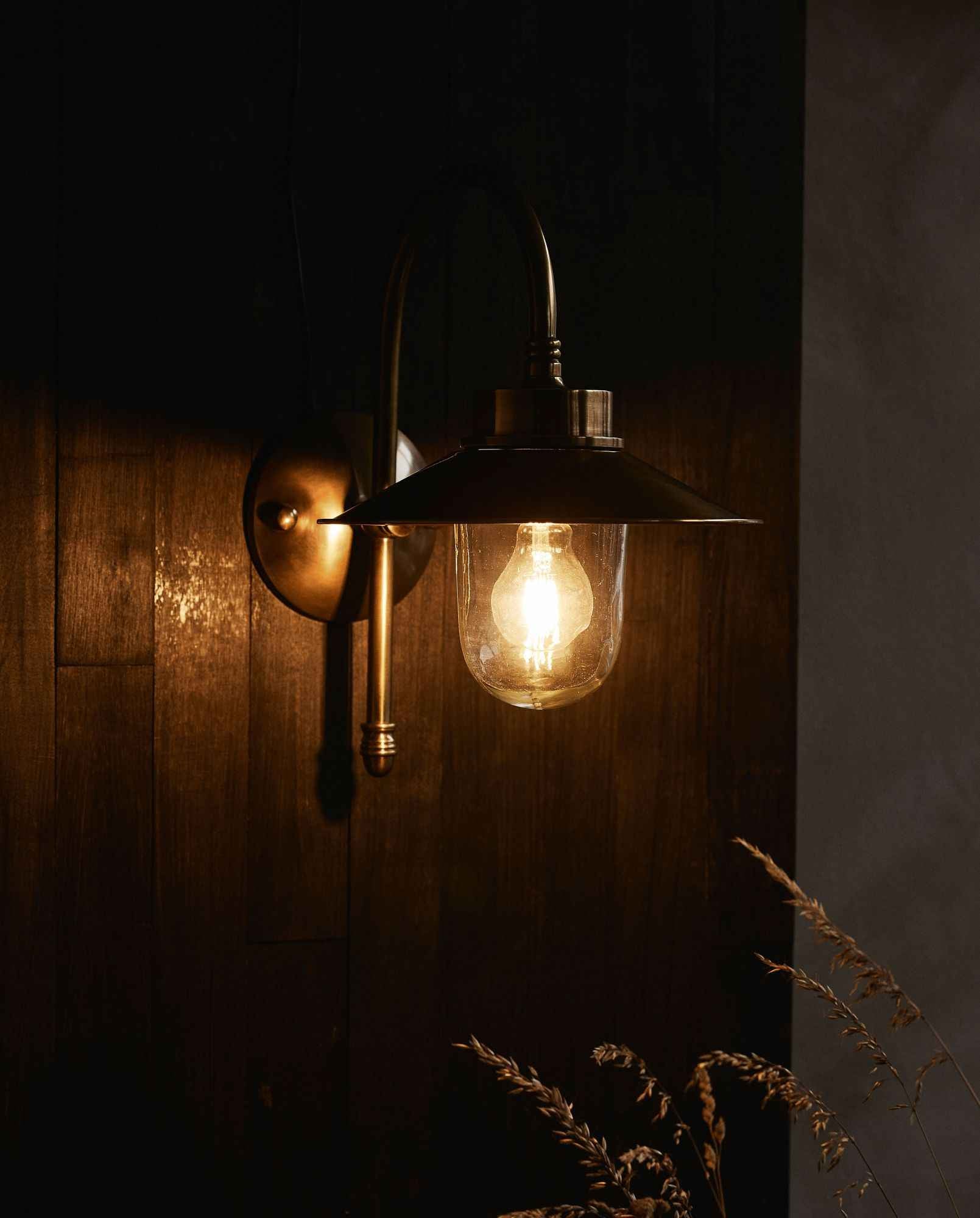 LASON wall lamp, outdoor - brass