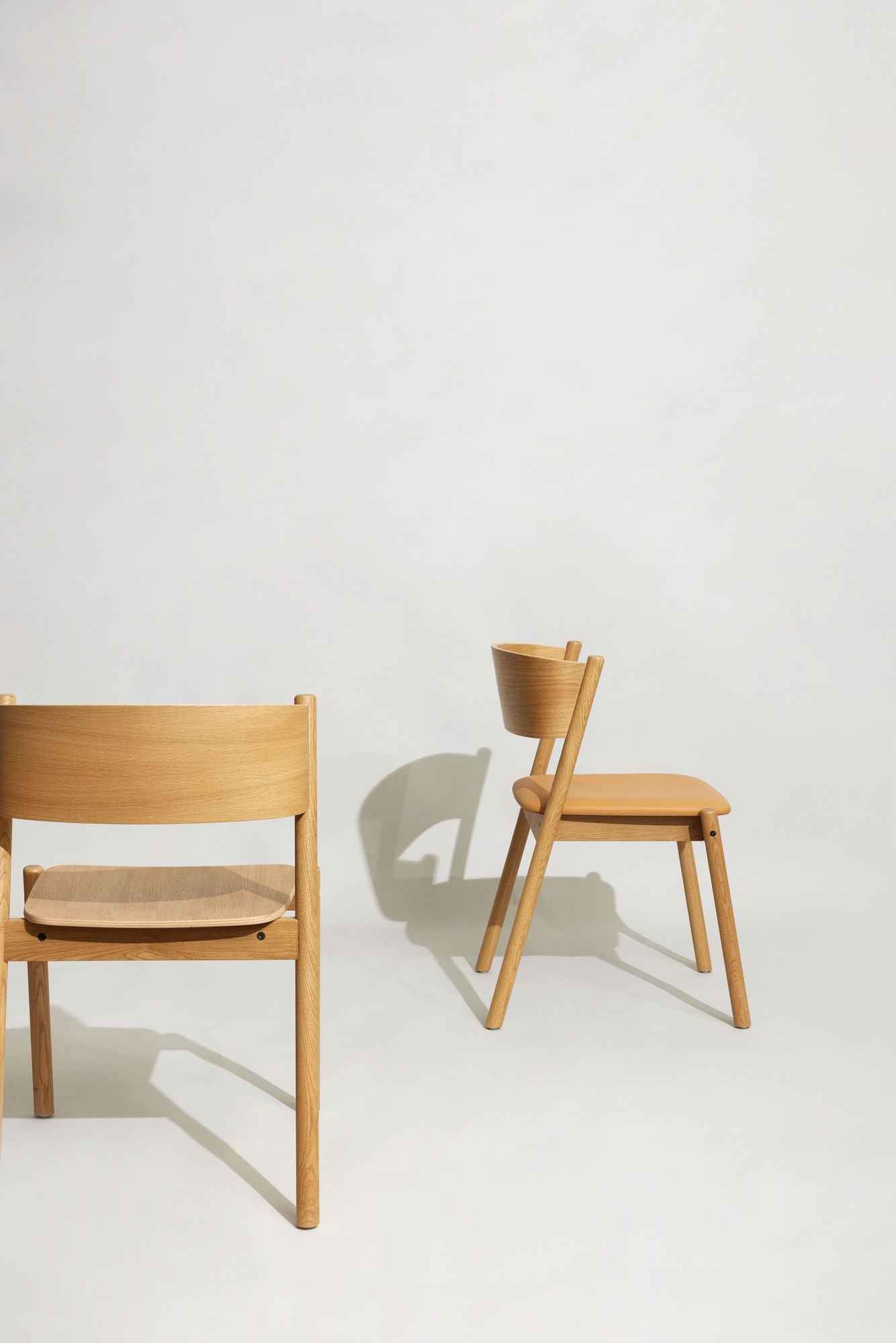 Oblique Dining Chair Seat Natural