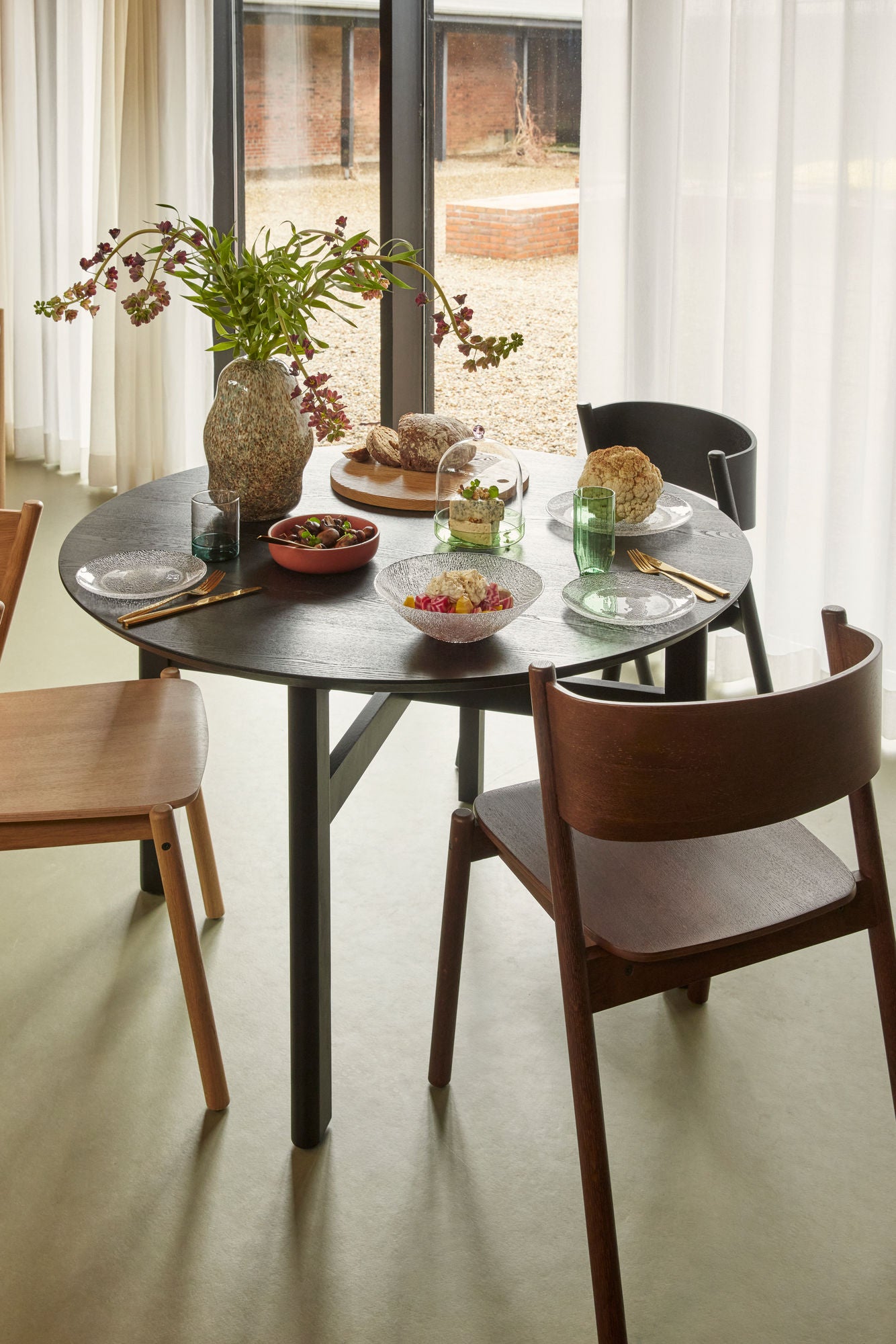 Oblique Dining Chair Black - Bambuá