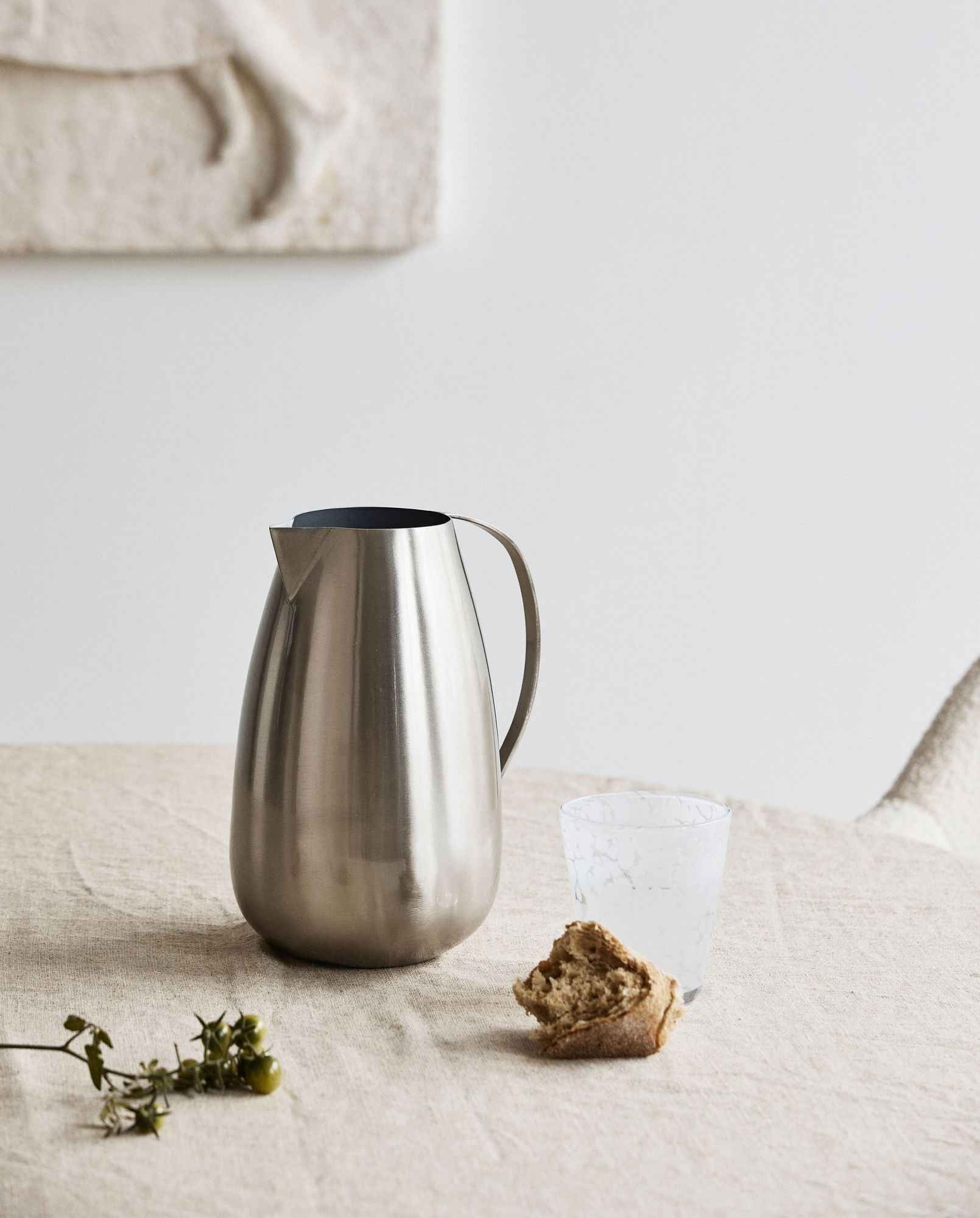 LEE pitcher, iron - chrome finish