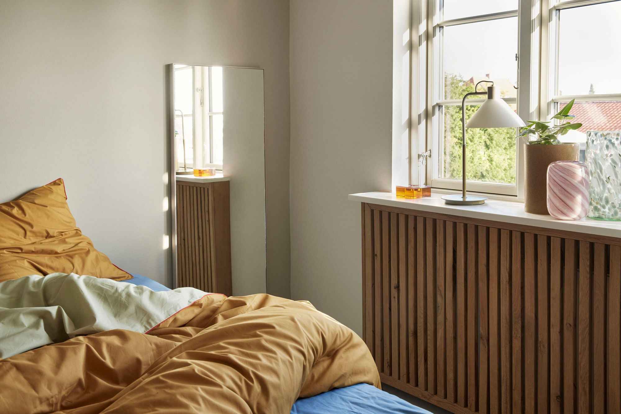 Hübsch Aki Bed Linen 80/220 Orange/Green