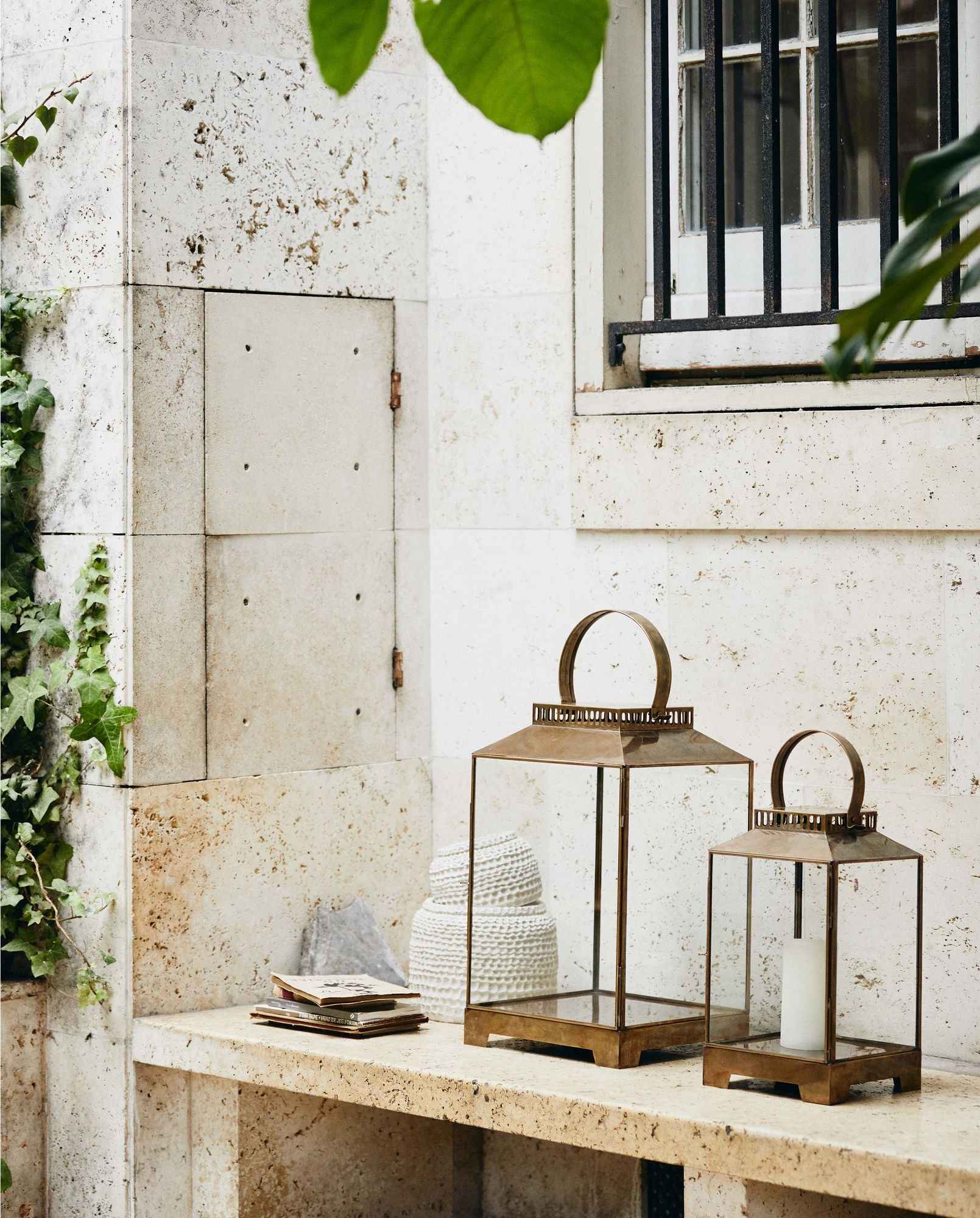 BITRA lantern, L - brass