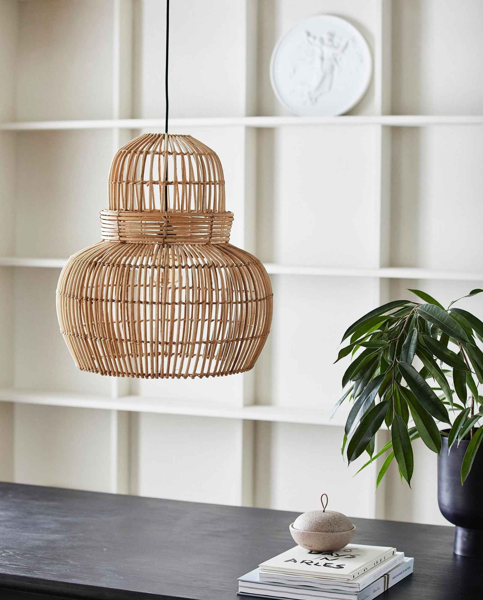 BUDVA lamp shade, rattan