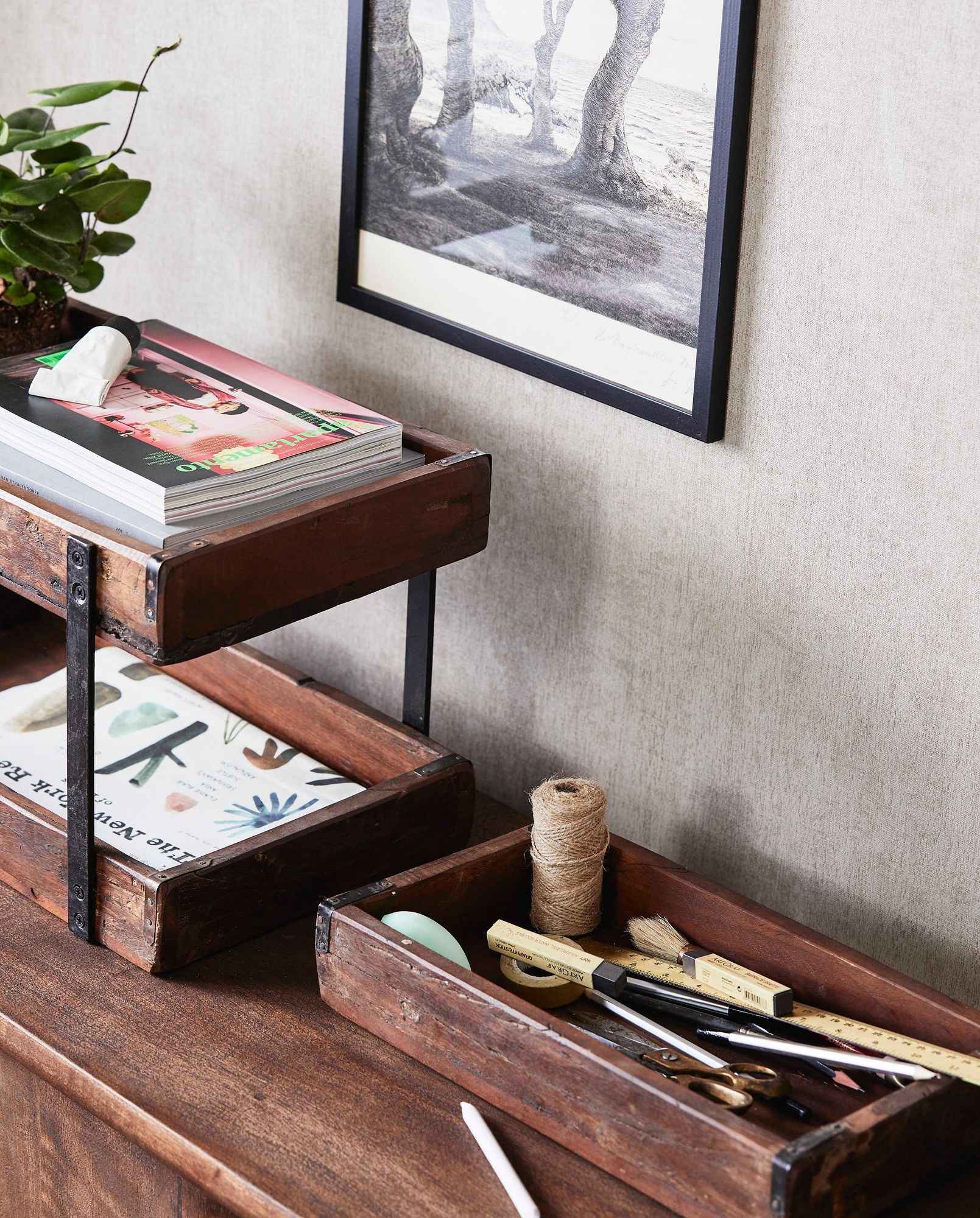 BOLDO tray, L - reclaimed wood