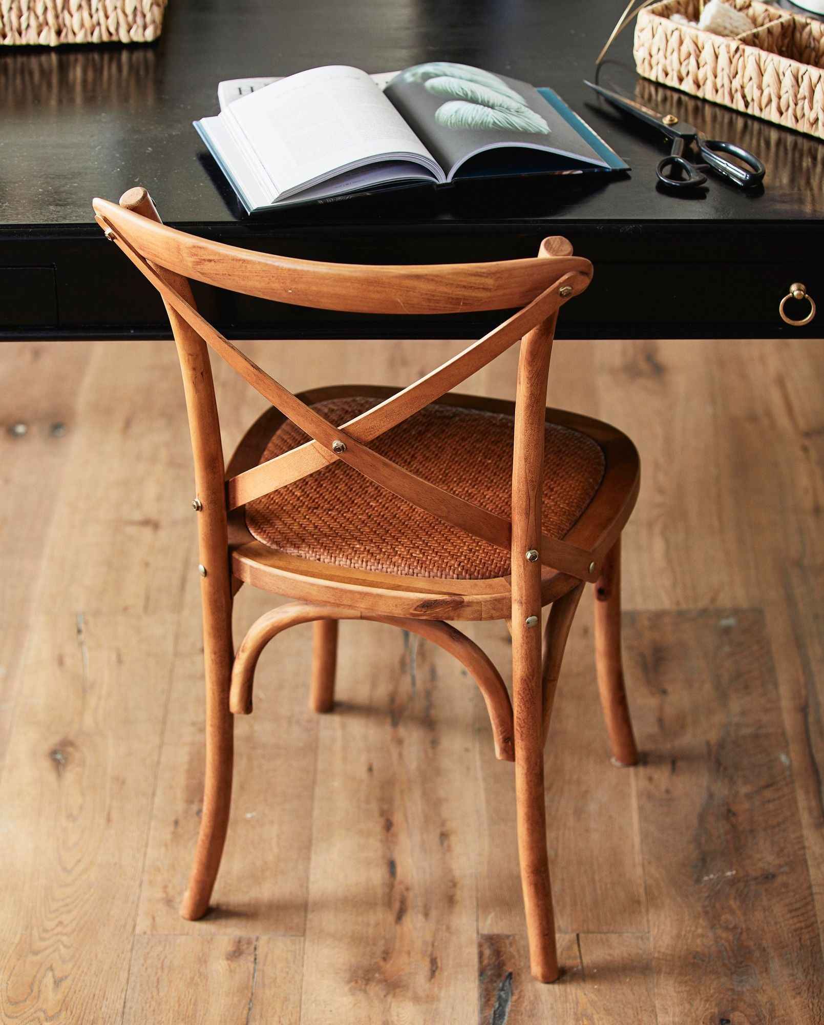 Dinner chair X, natural, wooden