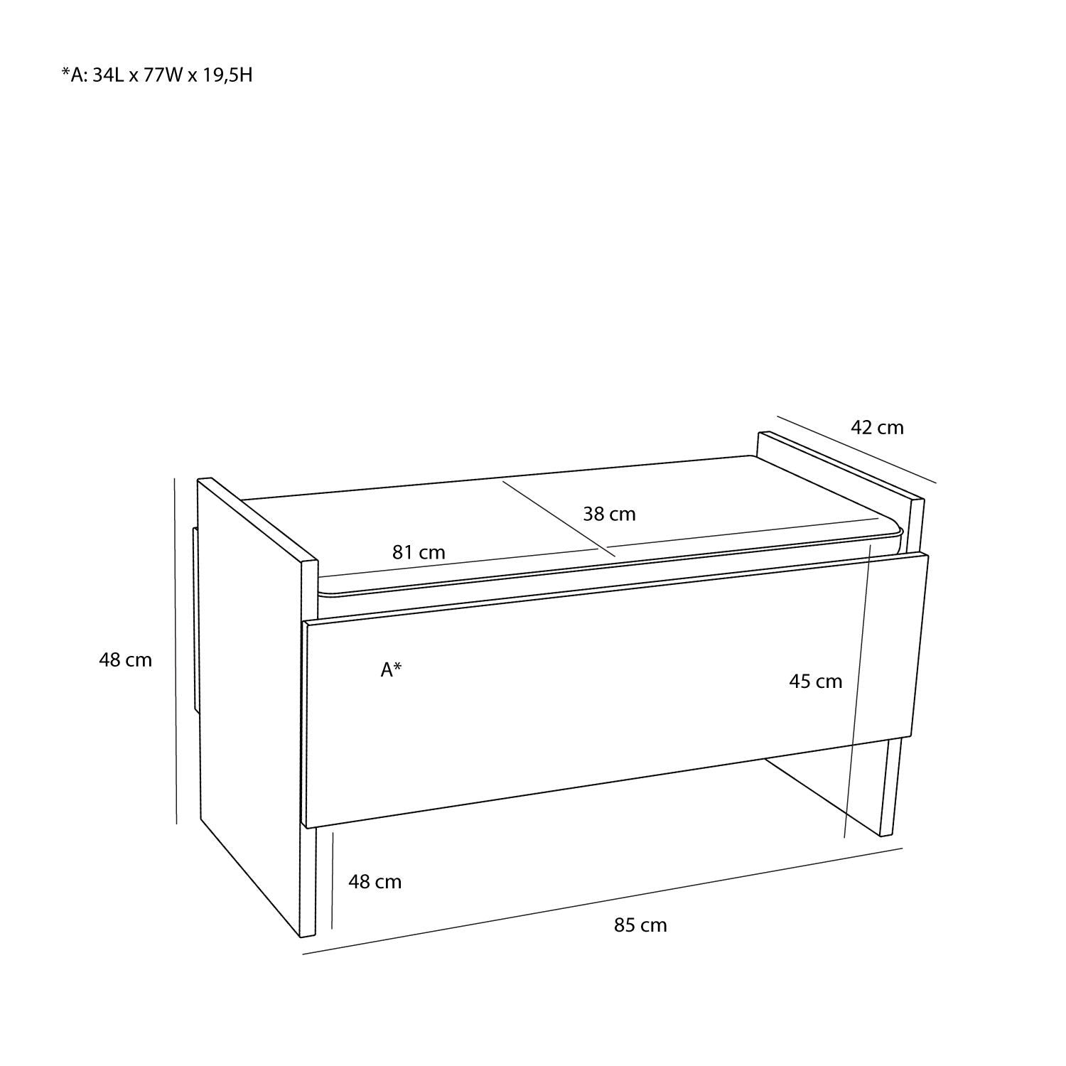 Forma Bench Sand/Natural - Bambuá