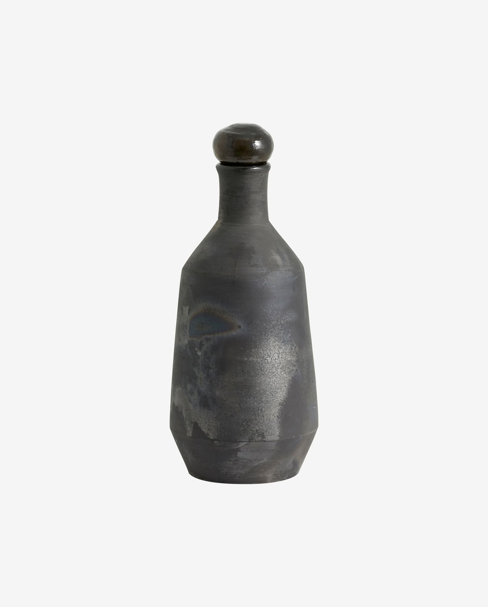 JUNIPER bottle w. lid, terracotta - black - Bambuá