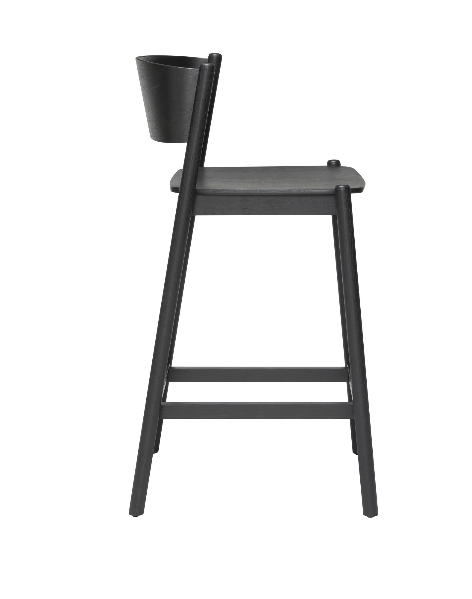 Oblique Bar Stool Black - Bambuá