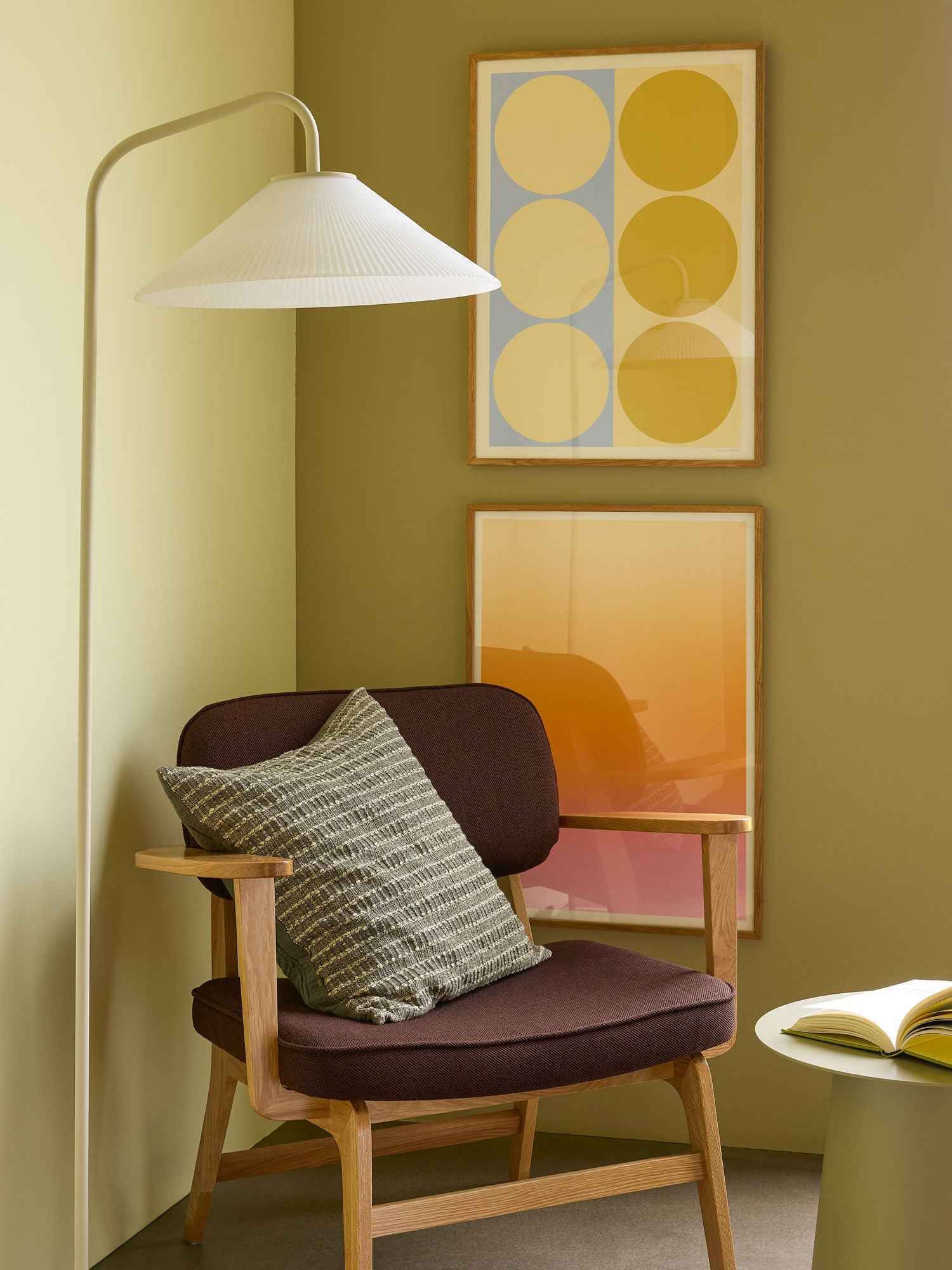 Hübsch Ori Cushion Olive/Beige