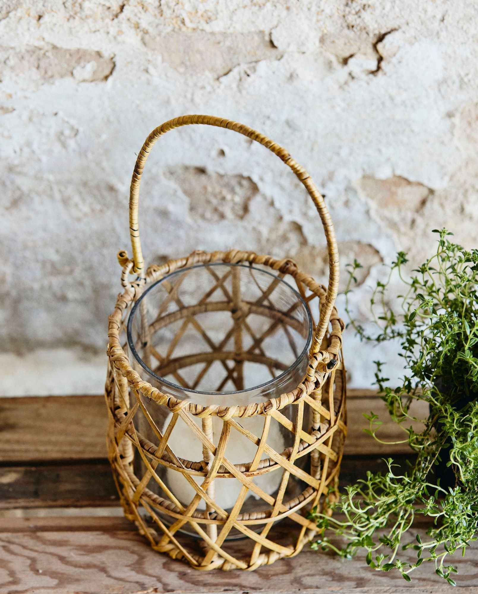 GHIZO lantern, glass, medium