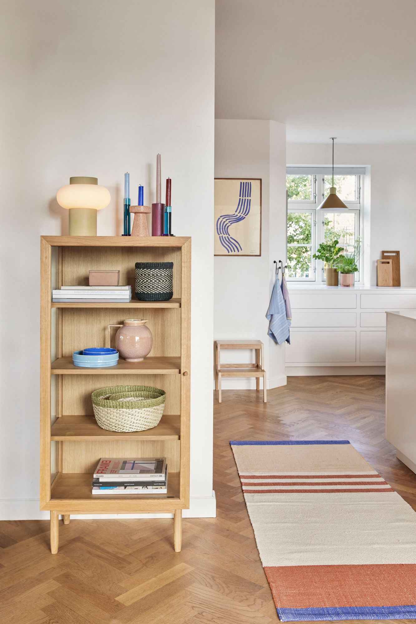 Hübsch Palm Baskets Natural/Light green (set of 2)