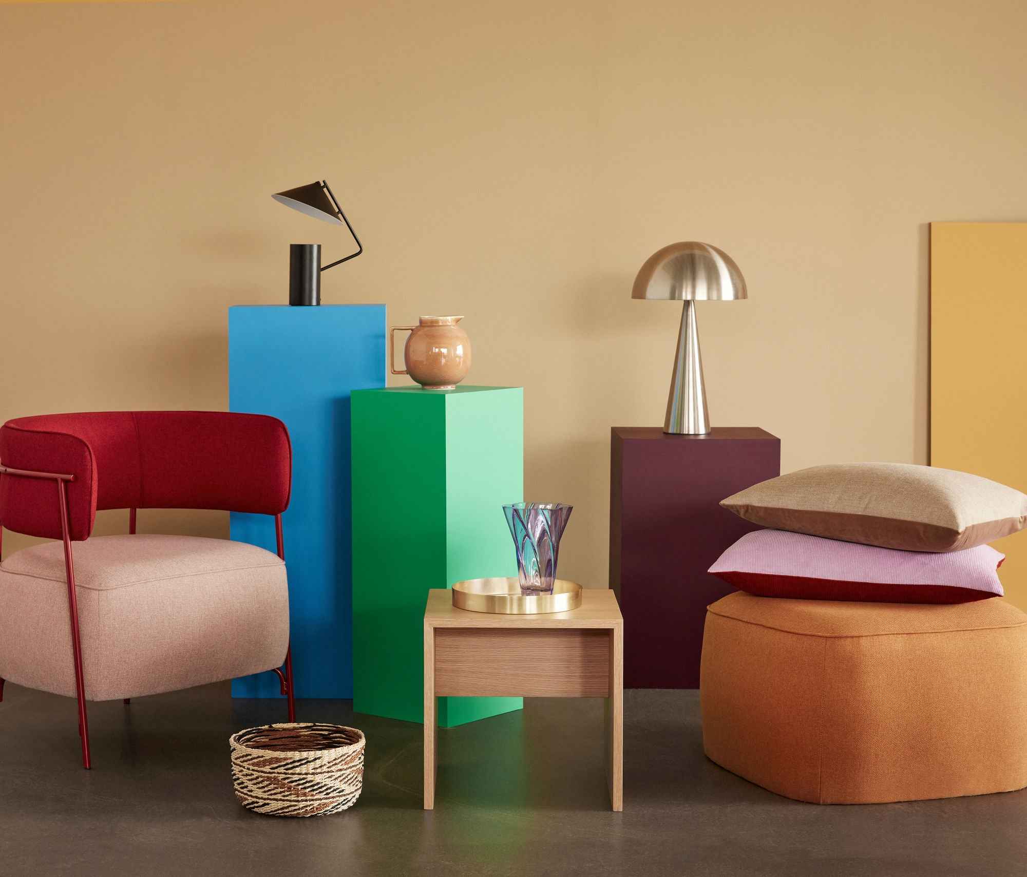 Mush Table Lamp Tall Brass