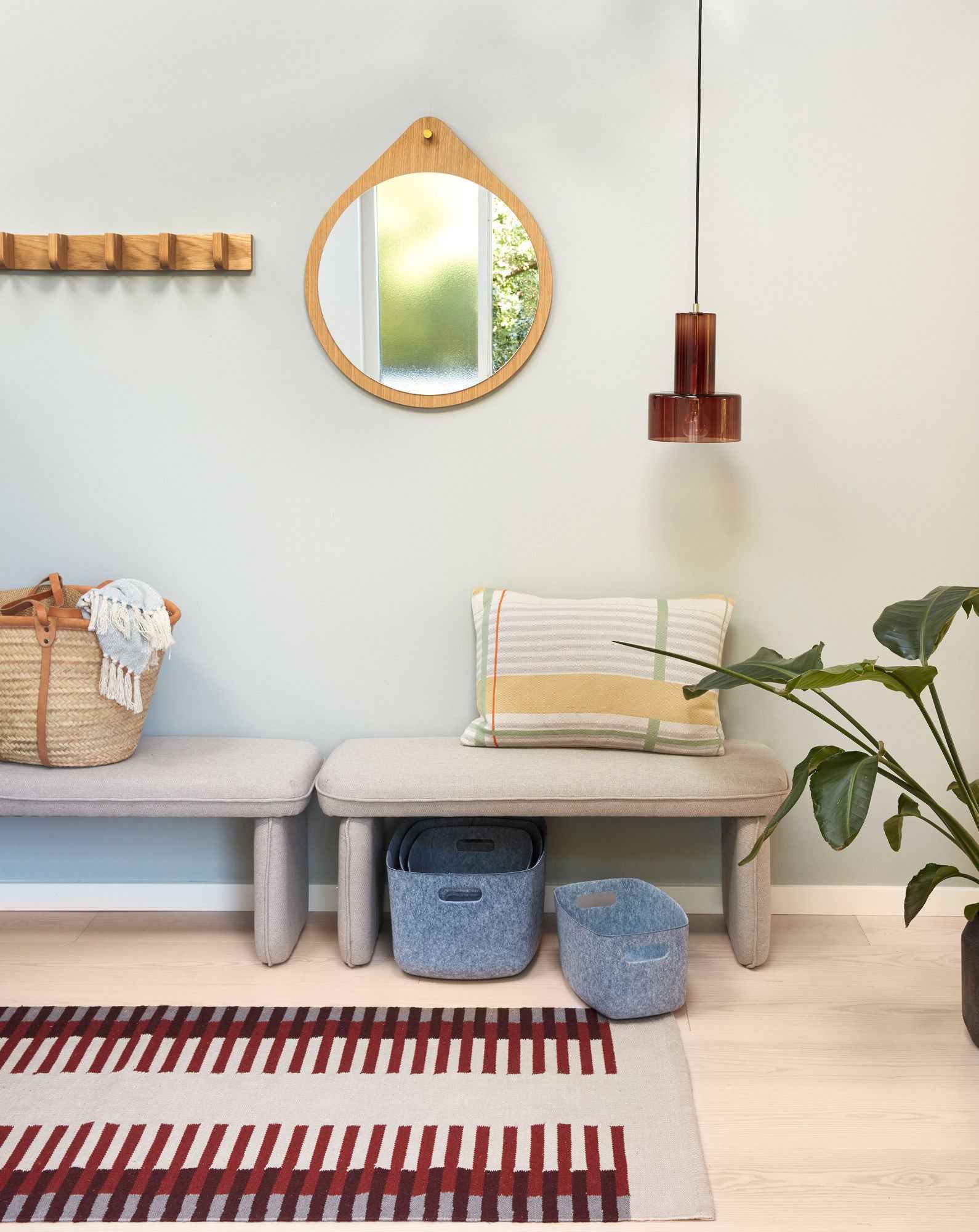 Hübsch Ripple Ceiling Light Amber