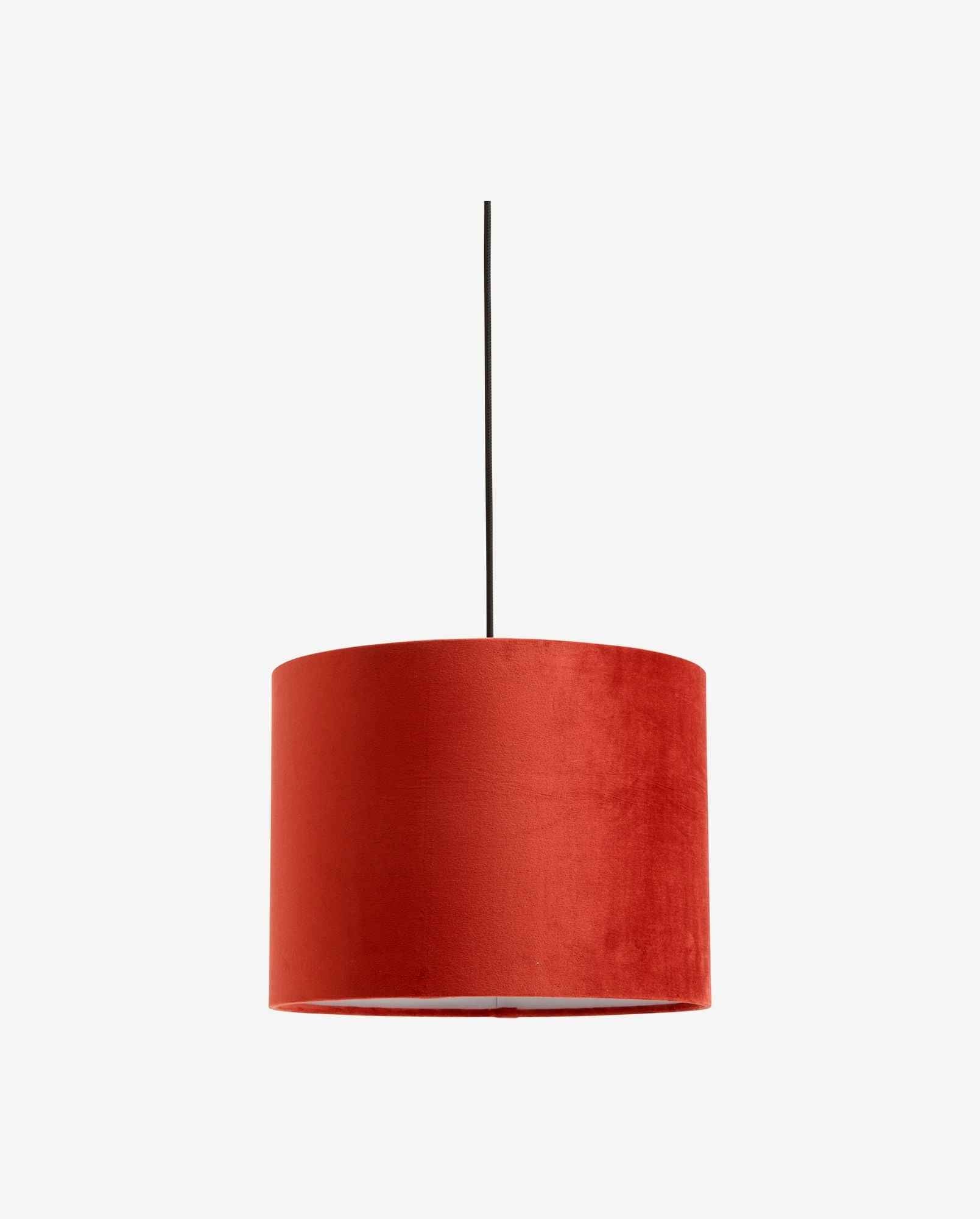 Lamp shade, velvet - orange red