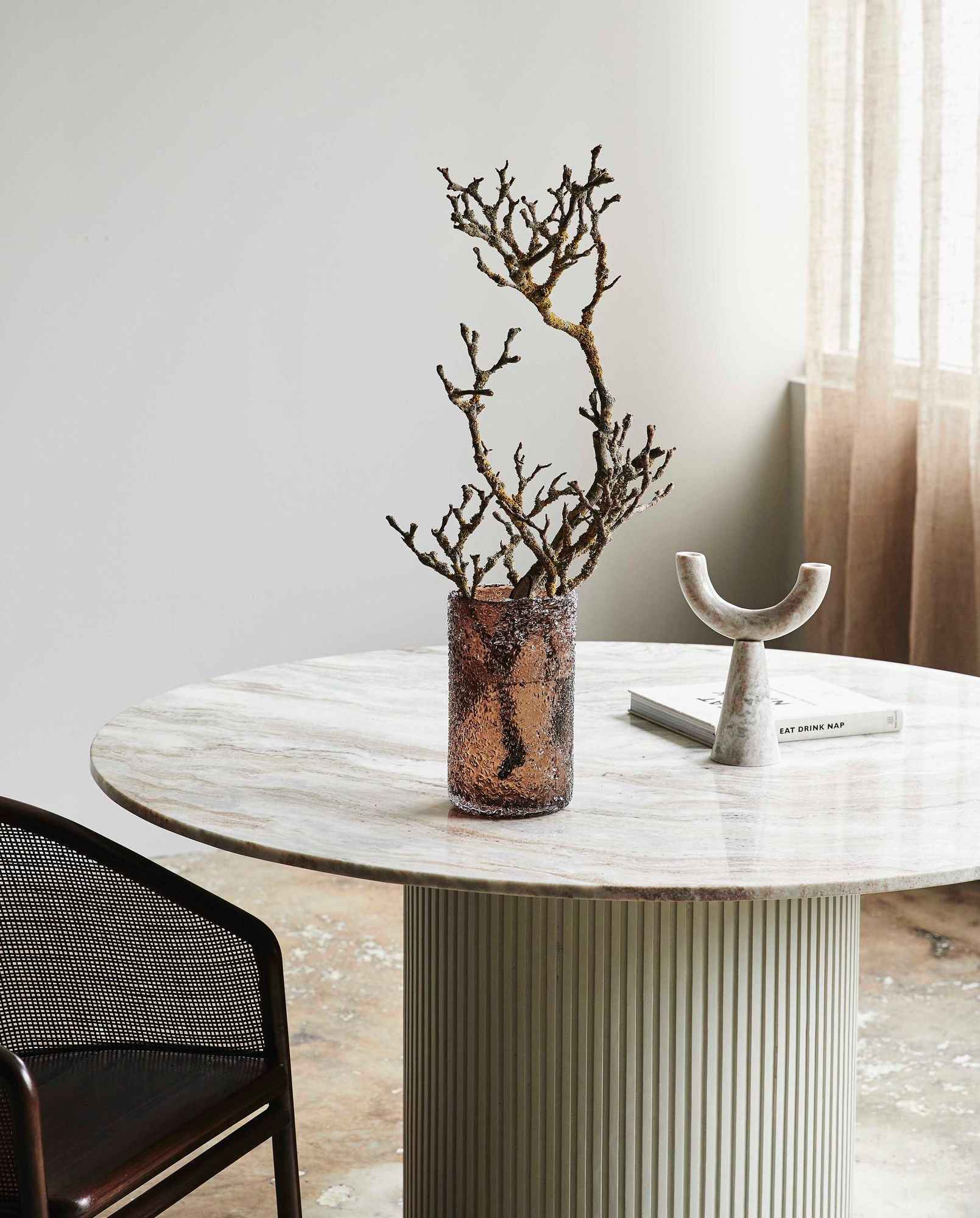 CLYDE vase, L, brown