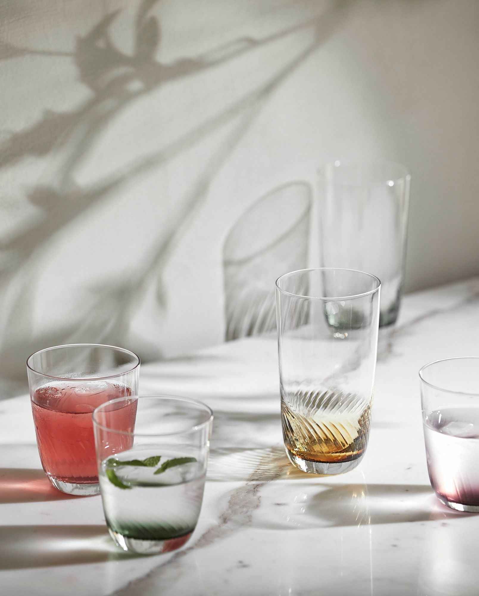 GARO drinking glass, amber