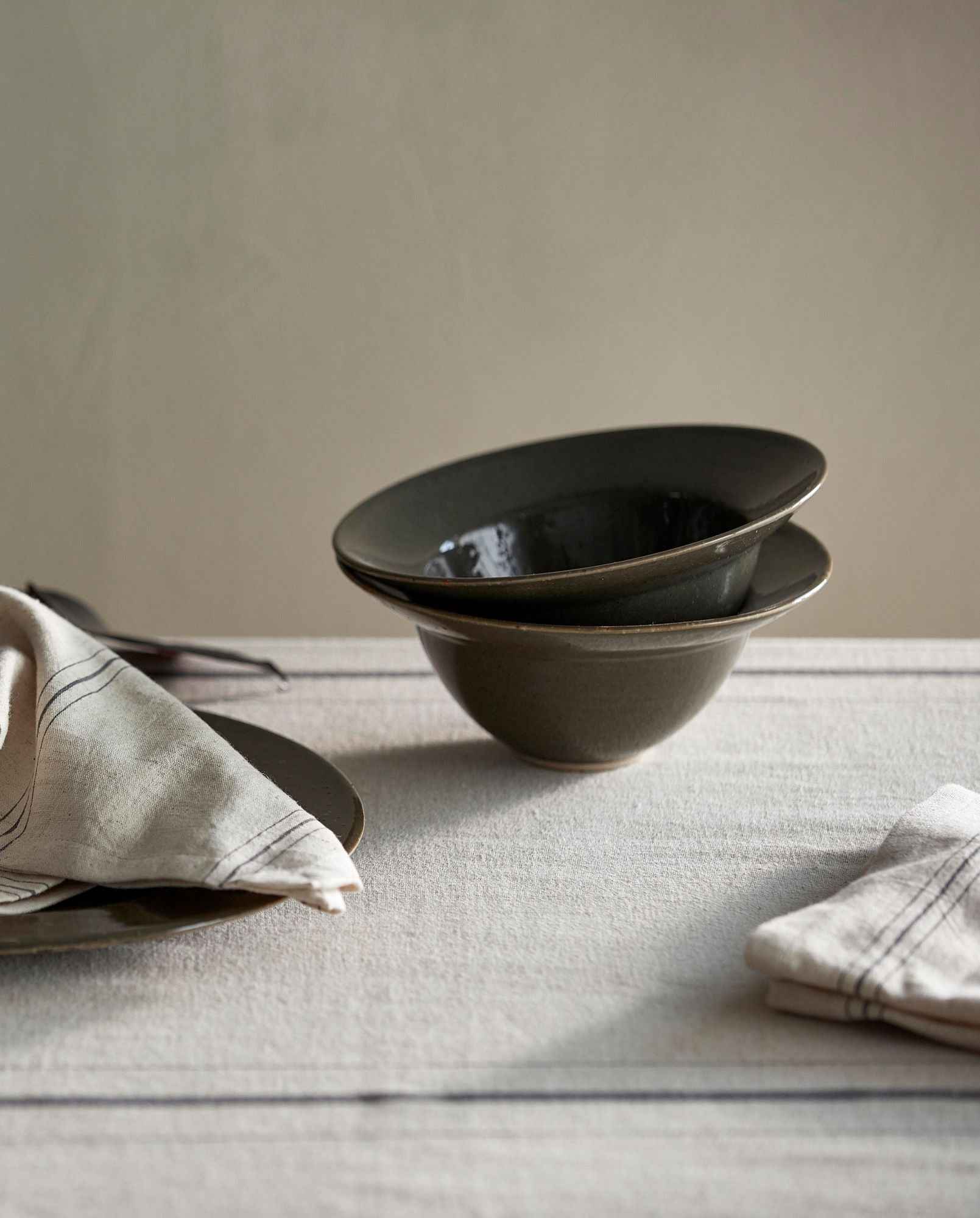 GRAWA soup plate, dark green