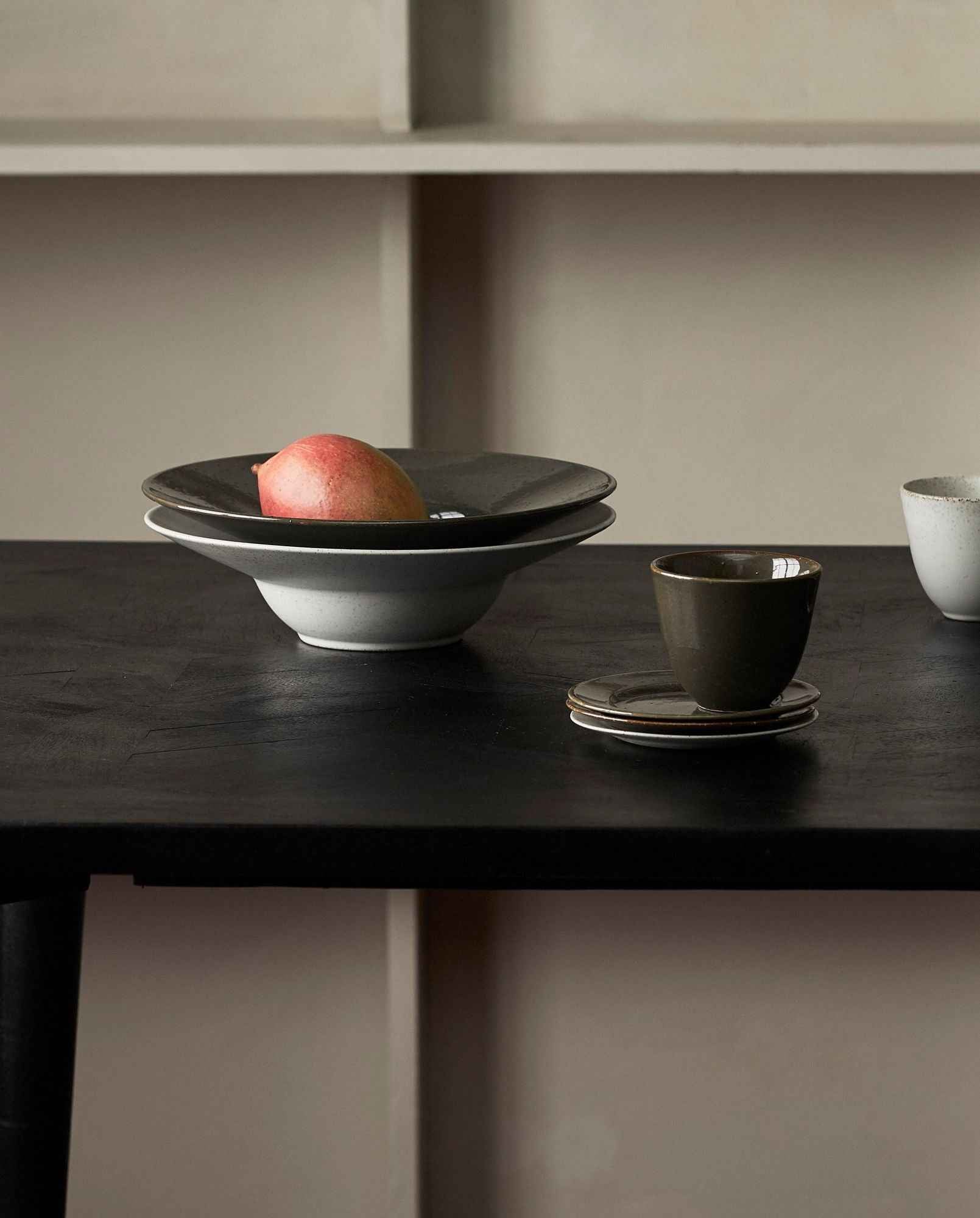 GRAWA pasta plate, dark green