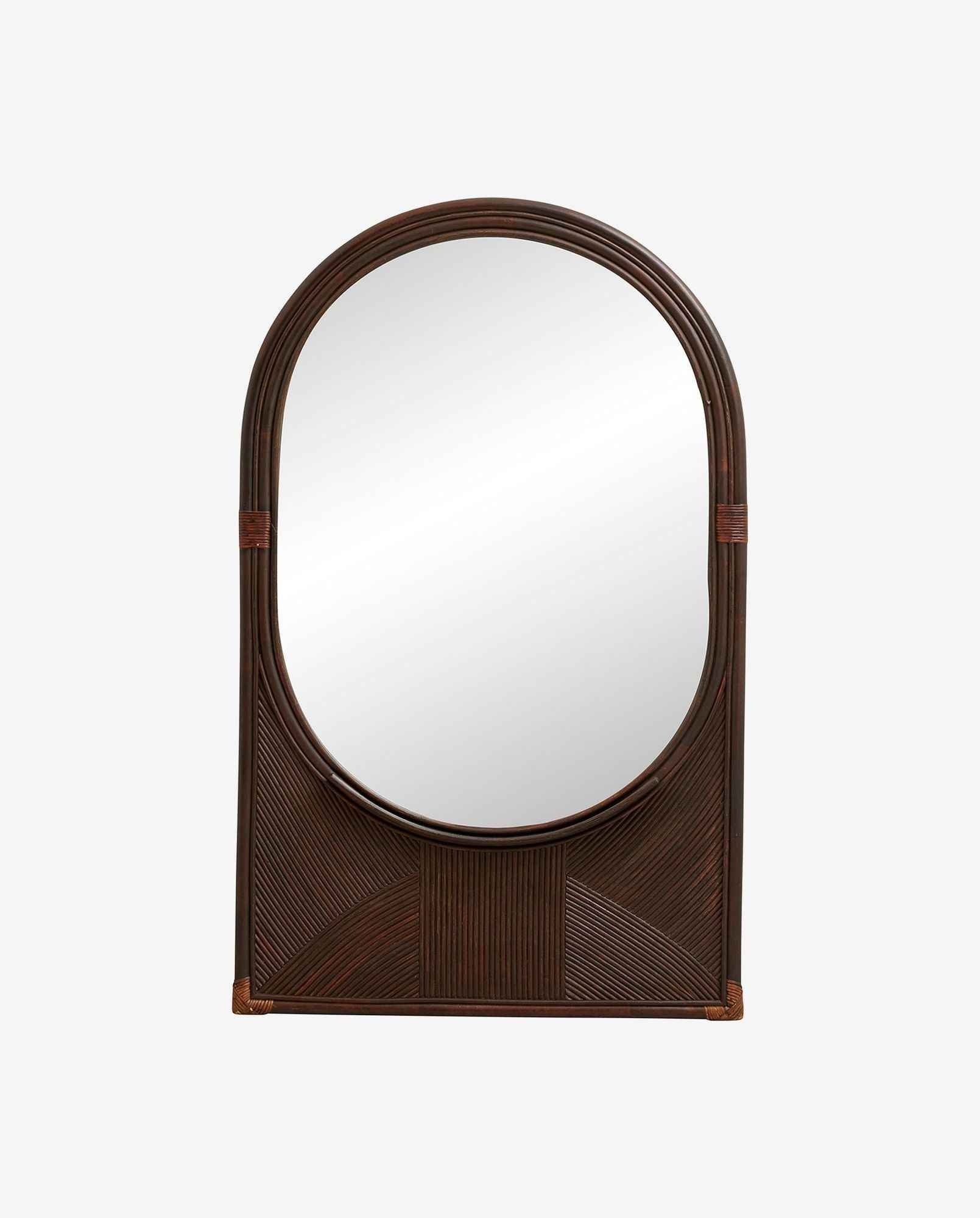 TURA mirror w/shelf, M - brown