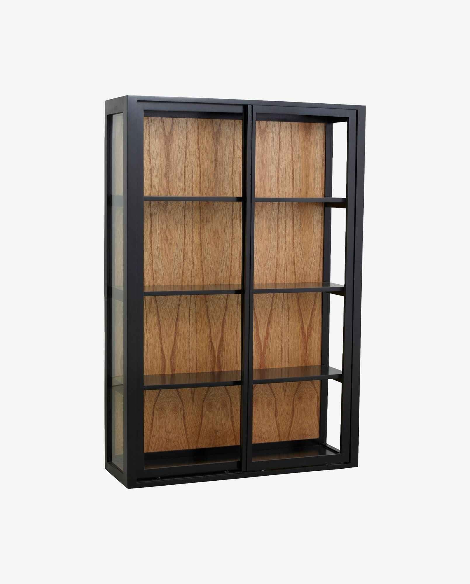 BEI wall cabinet, sliding doors, black