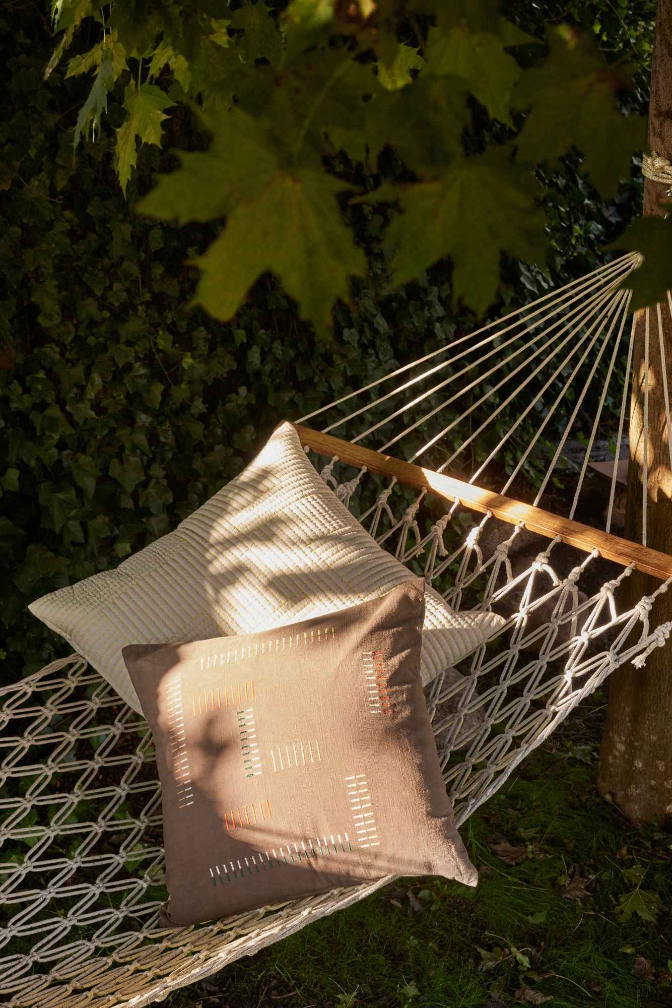 Hübsch Floy Cushion Sand/Yellow