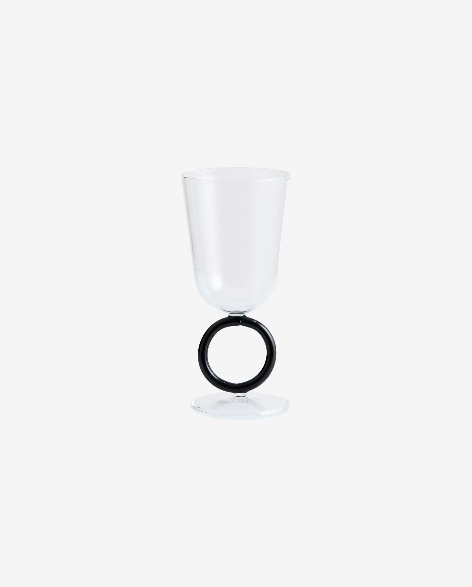 APIUM wine glass - clear/black - Bambuá