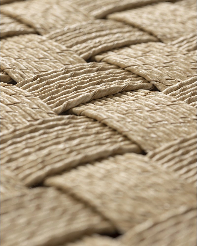 CORA outdoor bench in recycled teak wood and synthetic cord - Bambuá