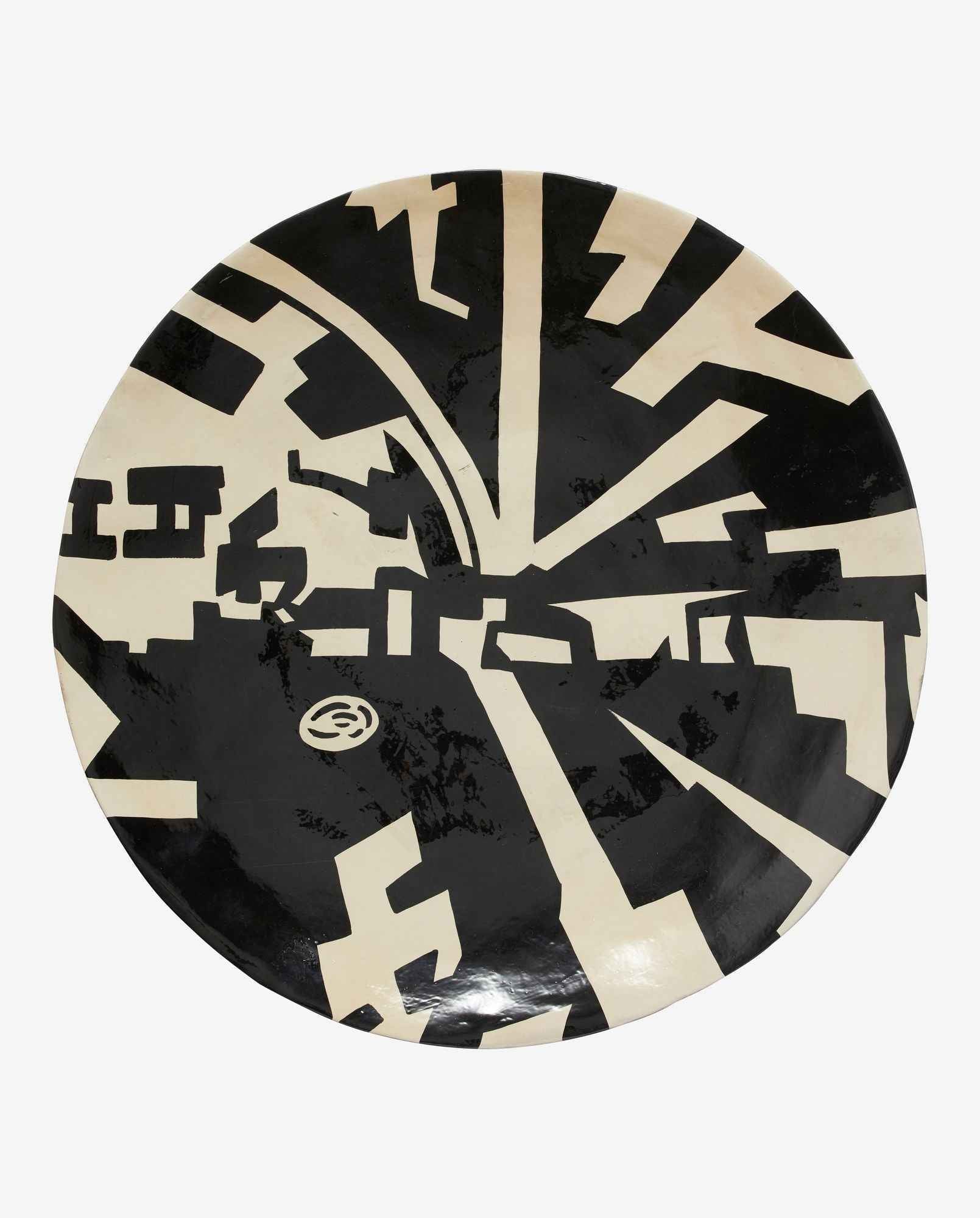 LIPSI deco plate, L - black/beige