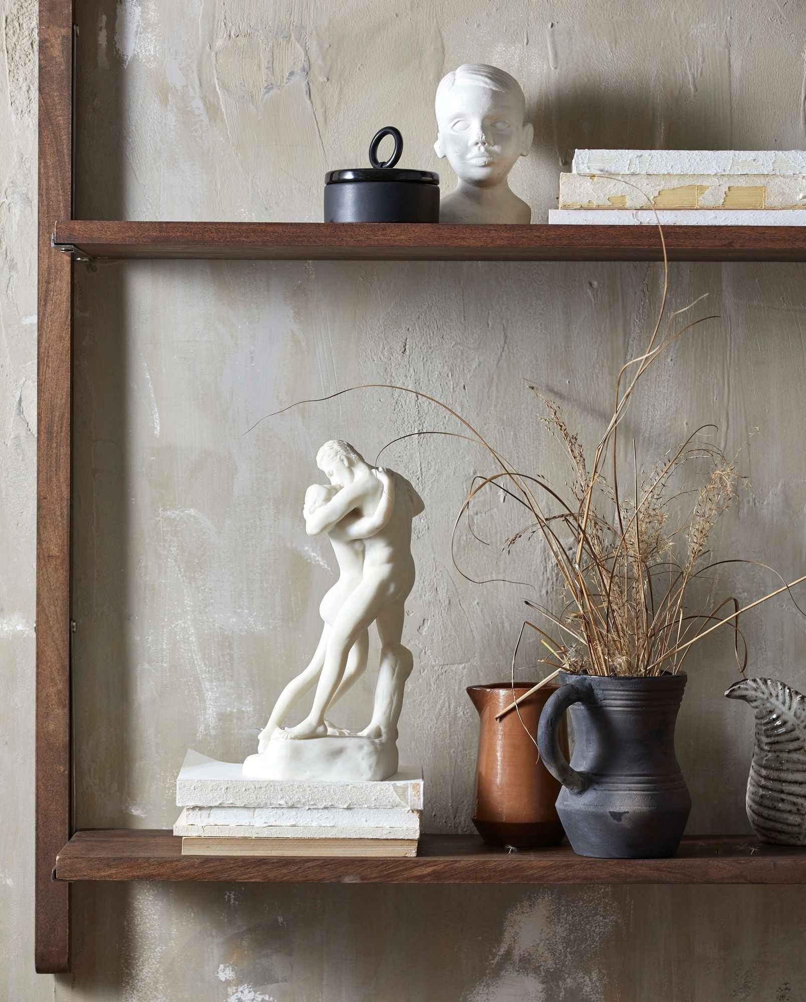 JUNIPER jug w. handle, terracotta - black