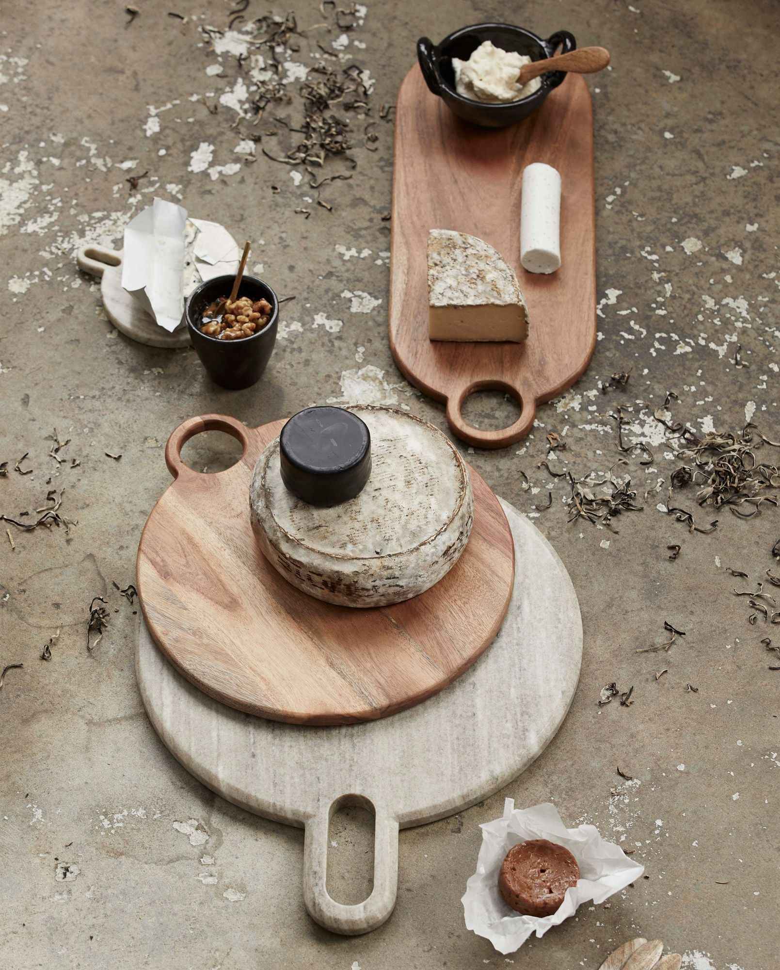 HERBAL serving plate, round - nature