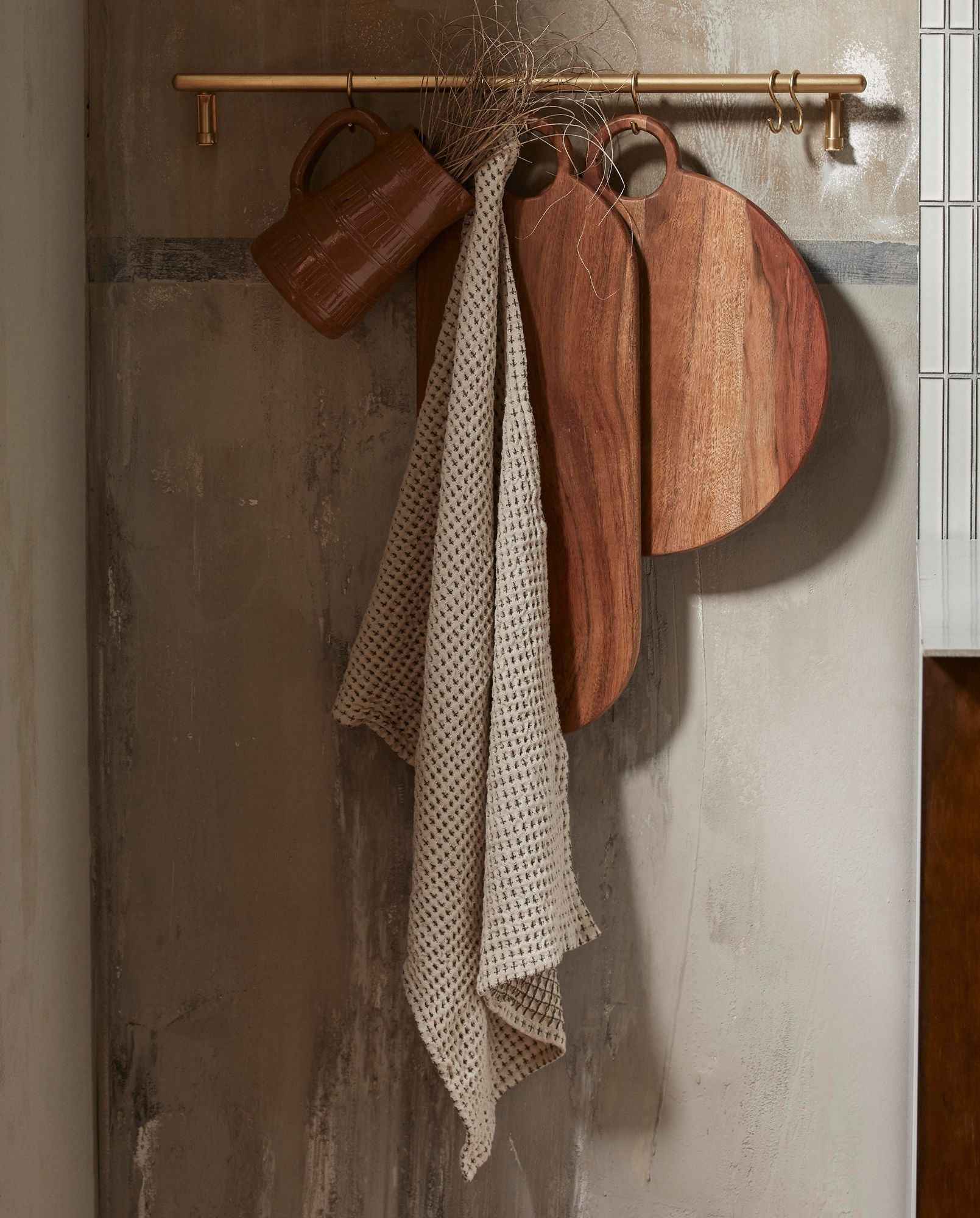 HERBAL serving plate, round - nature