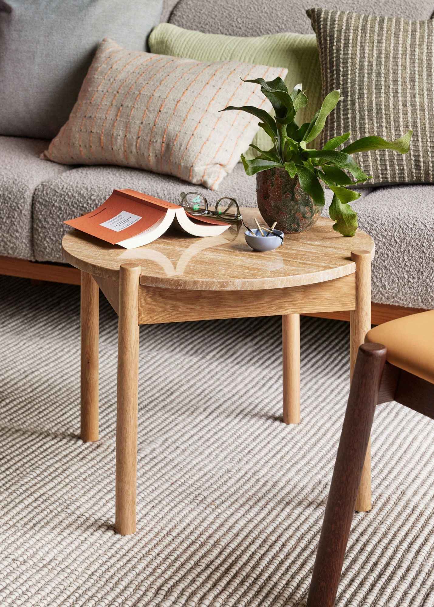 Hübsch Ori Cushion Olive/Beige