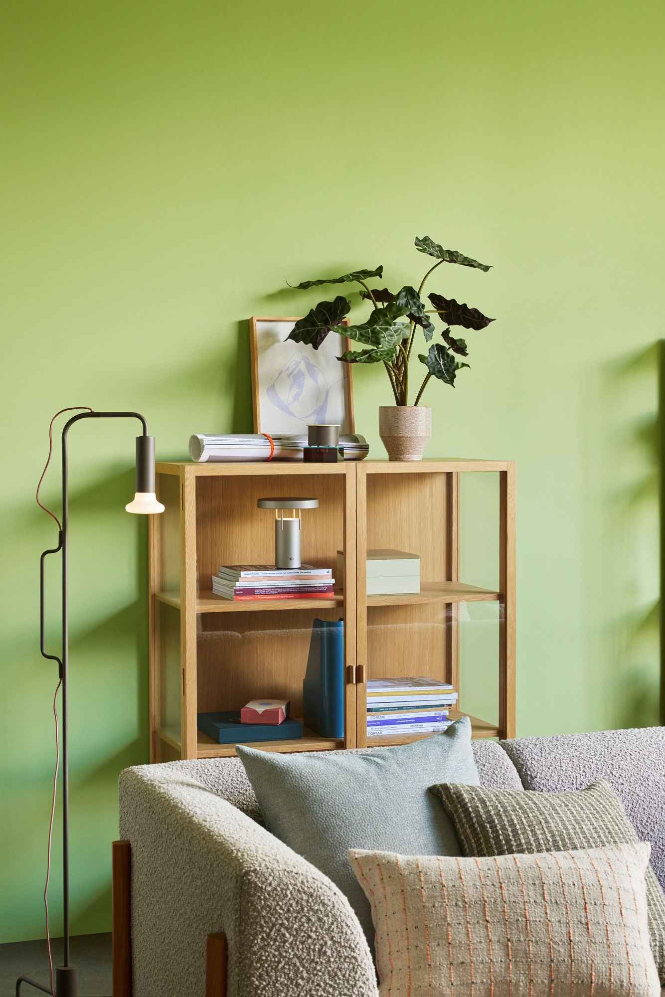 Hübsch Rhythmic Cushion Beige/Orange/Black