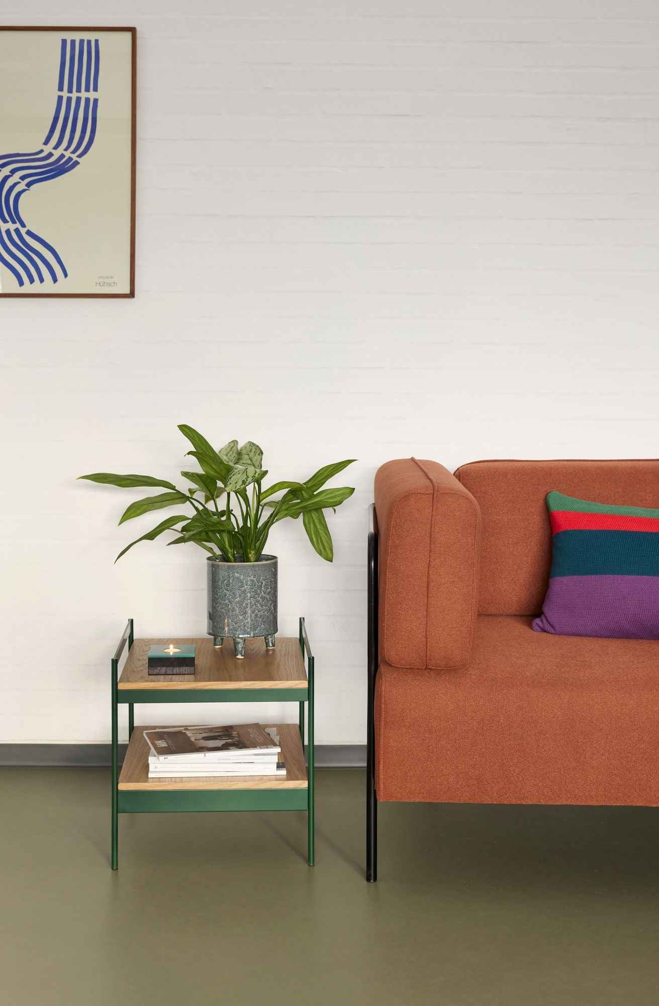 Hübsch Jaunty Side Table Green/Natural