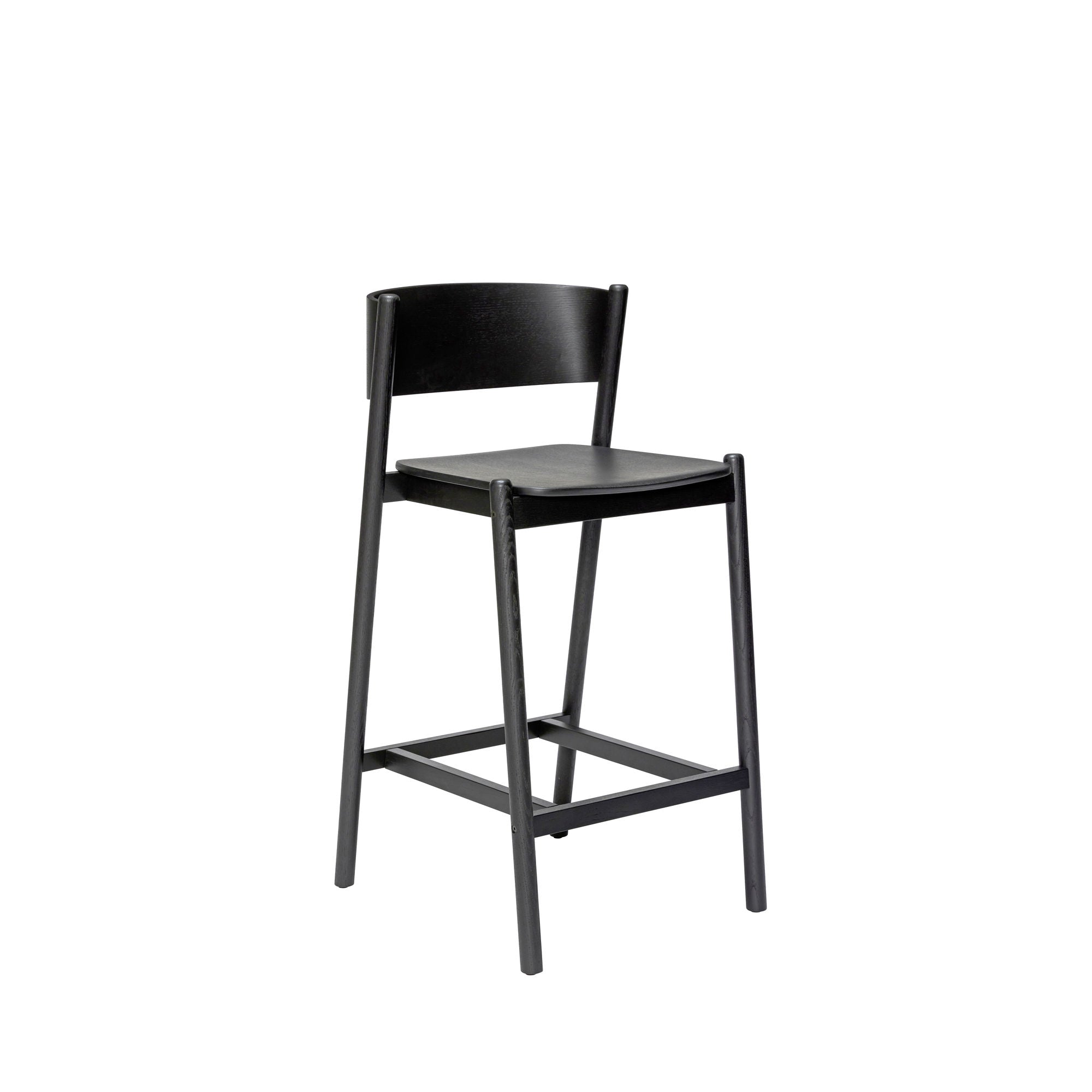 Oblique Bar Stool Black - Bambuá
