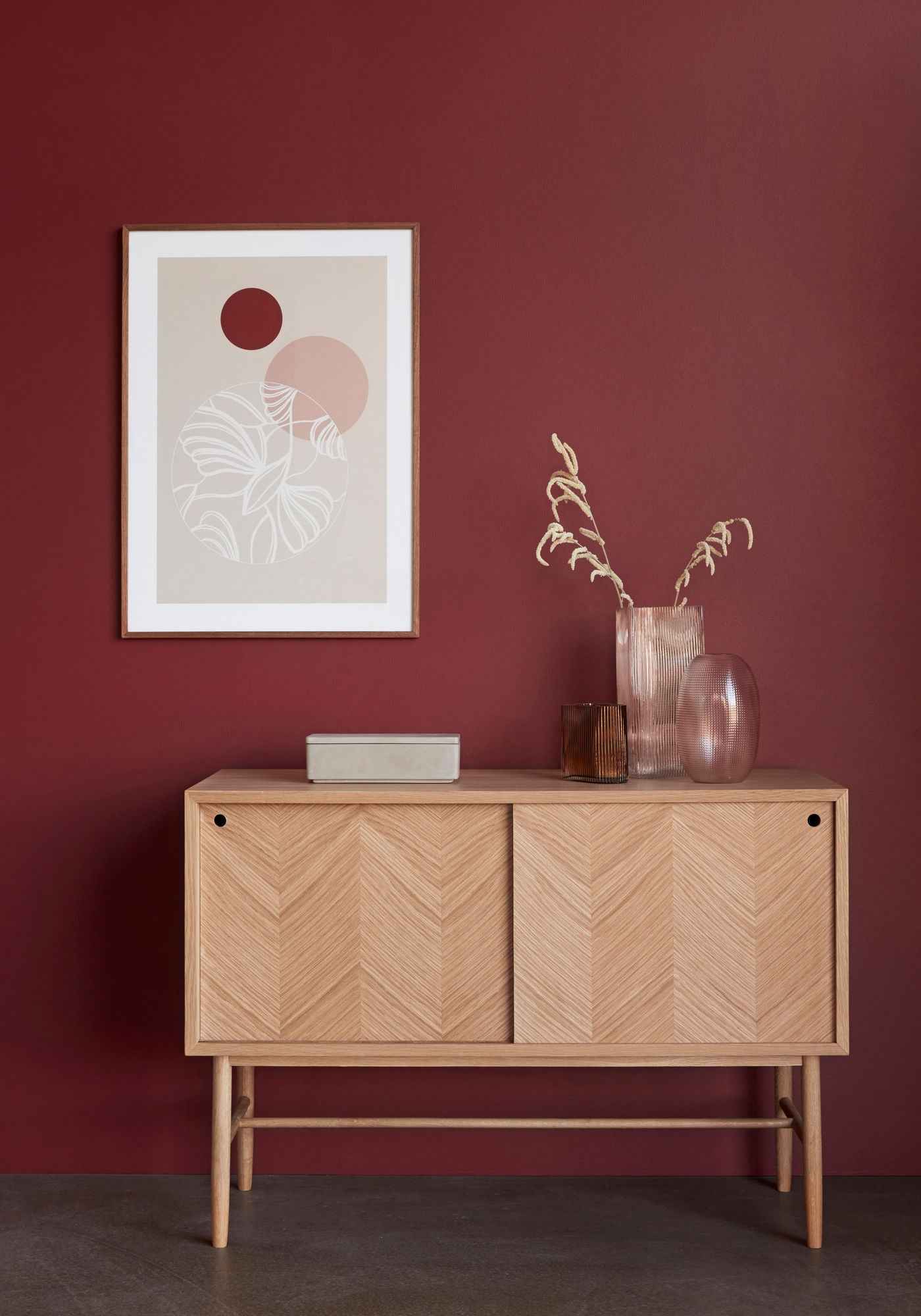 Hübsch Herringbone Dresser Sliding Doors Natural