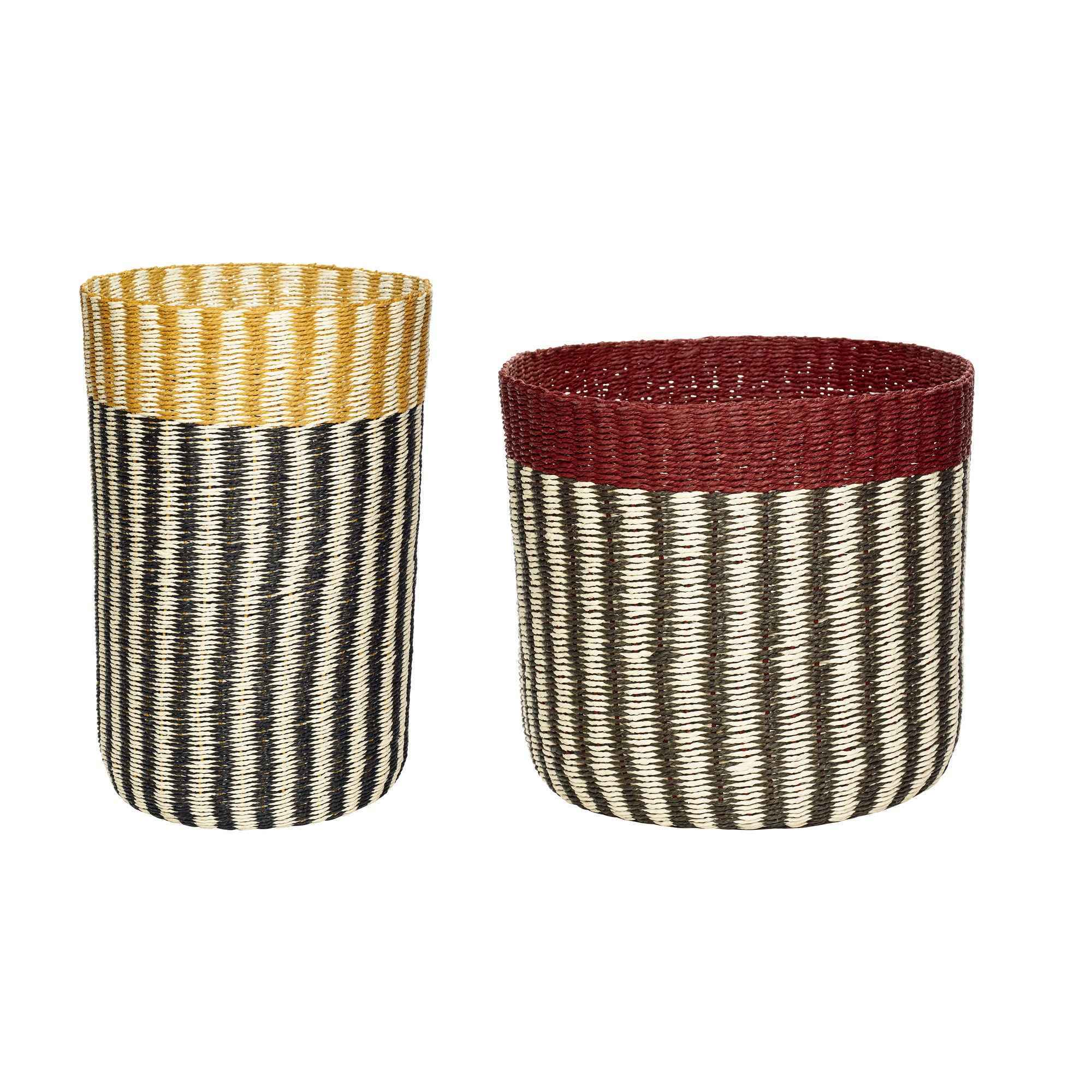 Hübsch Vertigo Baskets Multicolour (set of 2)