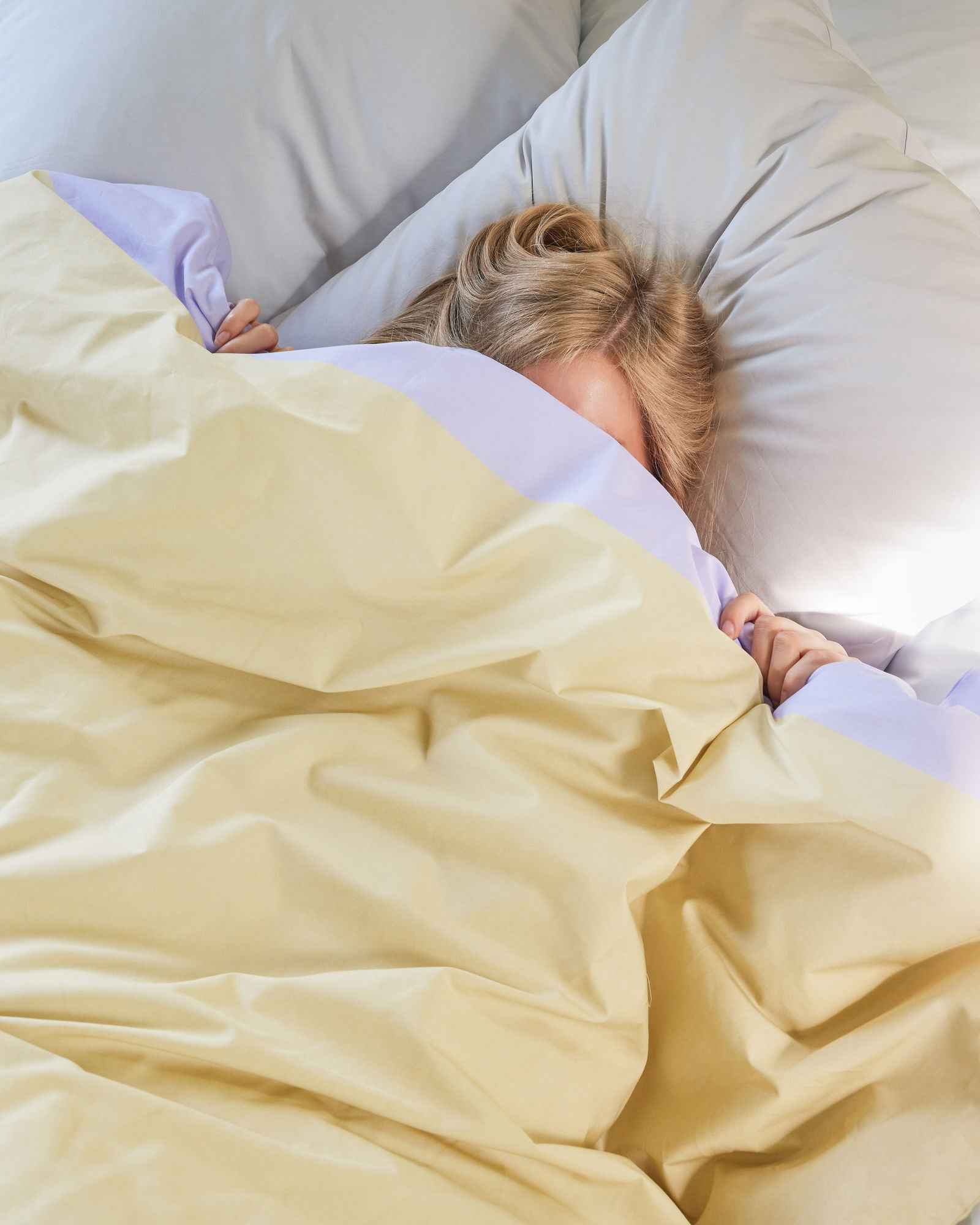 Hübsch Block Bed Linen 60/200 Beige/Multicolour