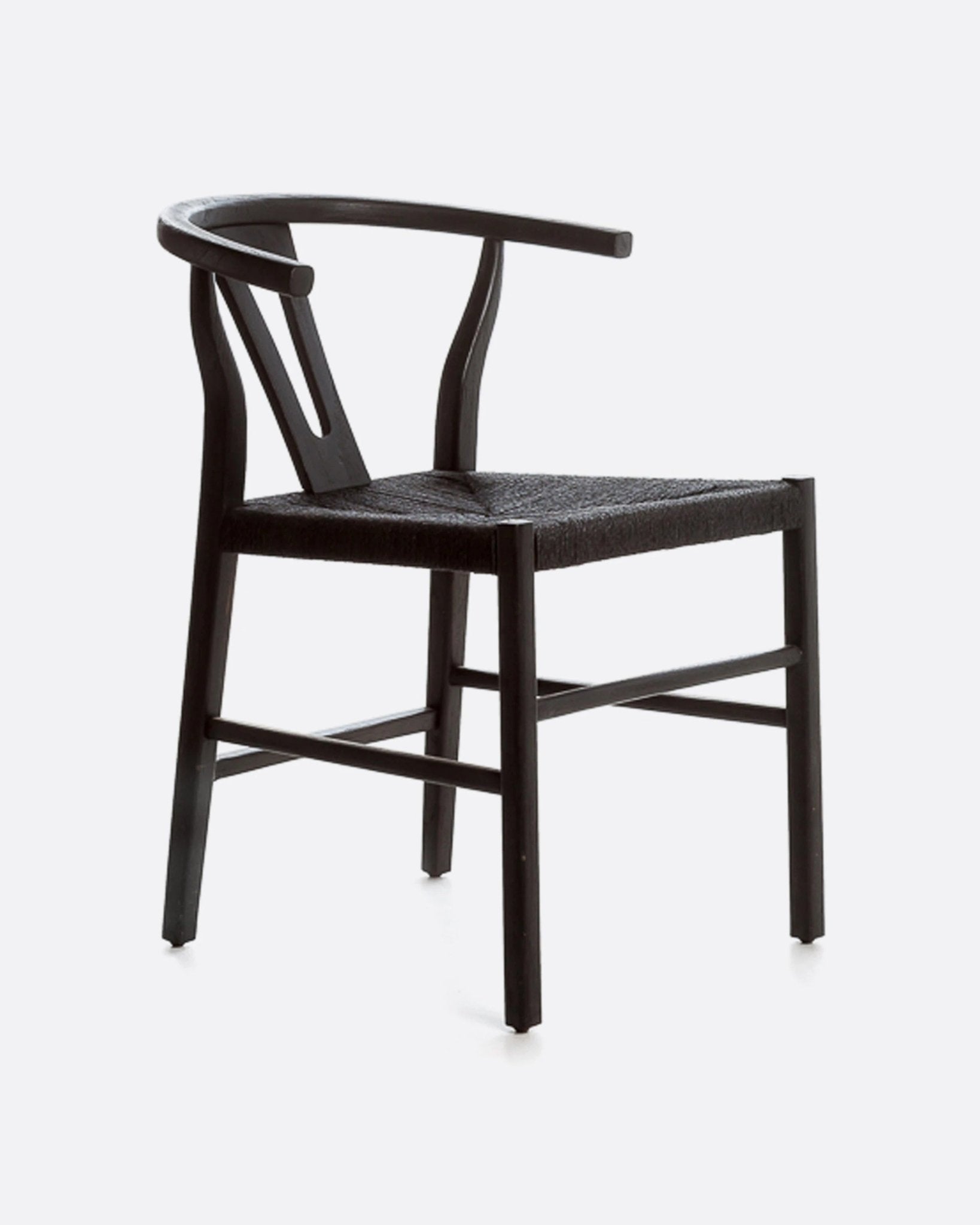 ROB chair in teak wood and paper cord in black - Bambuá