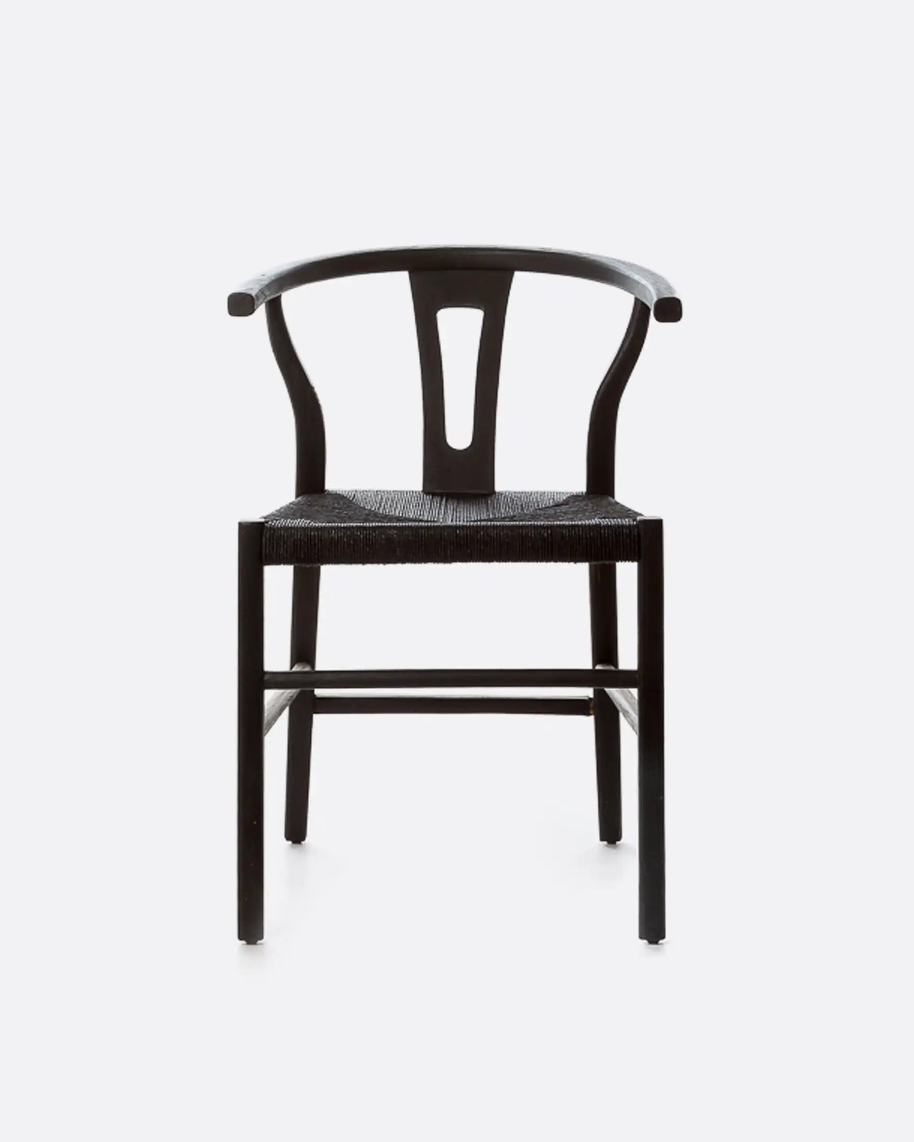 ROB chair in teak wood and paper cord in black - Bambuá