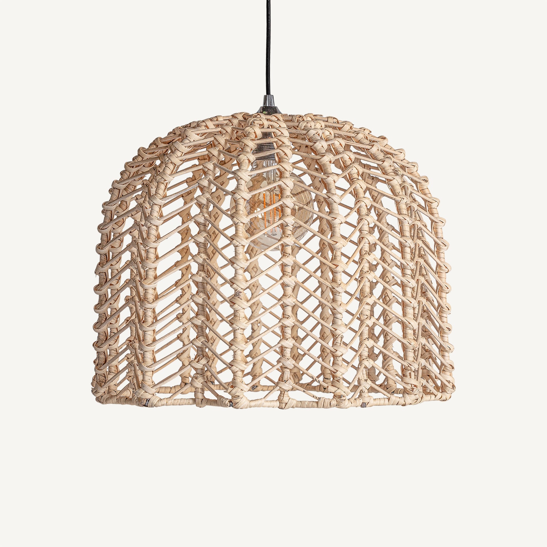 Plissé Rattan Ceiling Lamp